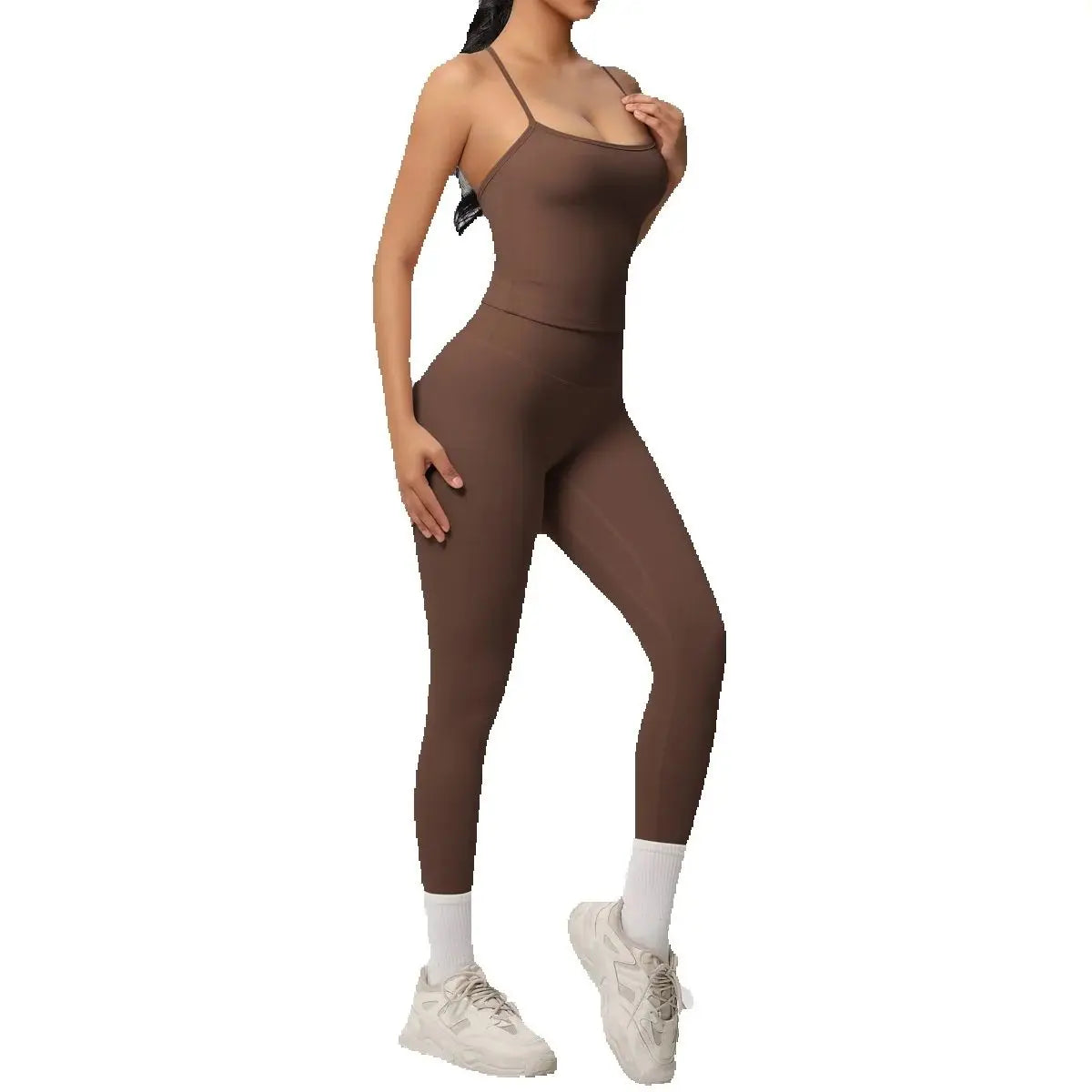Yoga Outfits Women Tracksuit Fitness Suit Training Sleeveless Sport Gym Set Workout Overalls Sports Underwear Sportswear