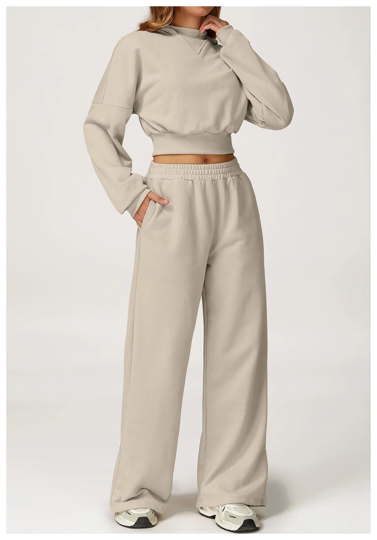 Winter New High Waisted Women's Yoga Pants Wide Leg Slimming Straight Leg Loose Pants Outdoor Casual Sports Running Pants