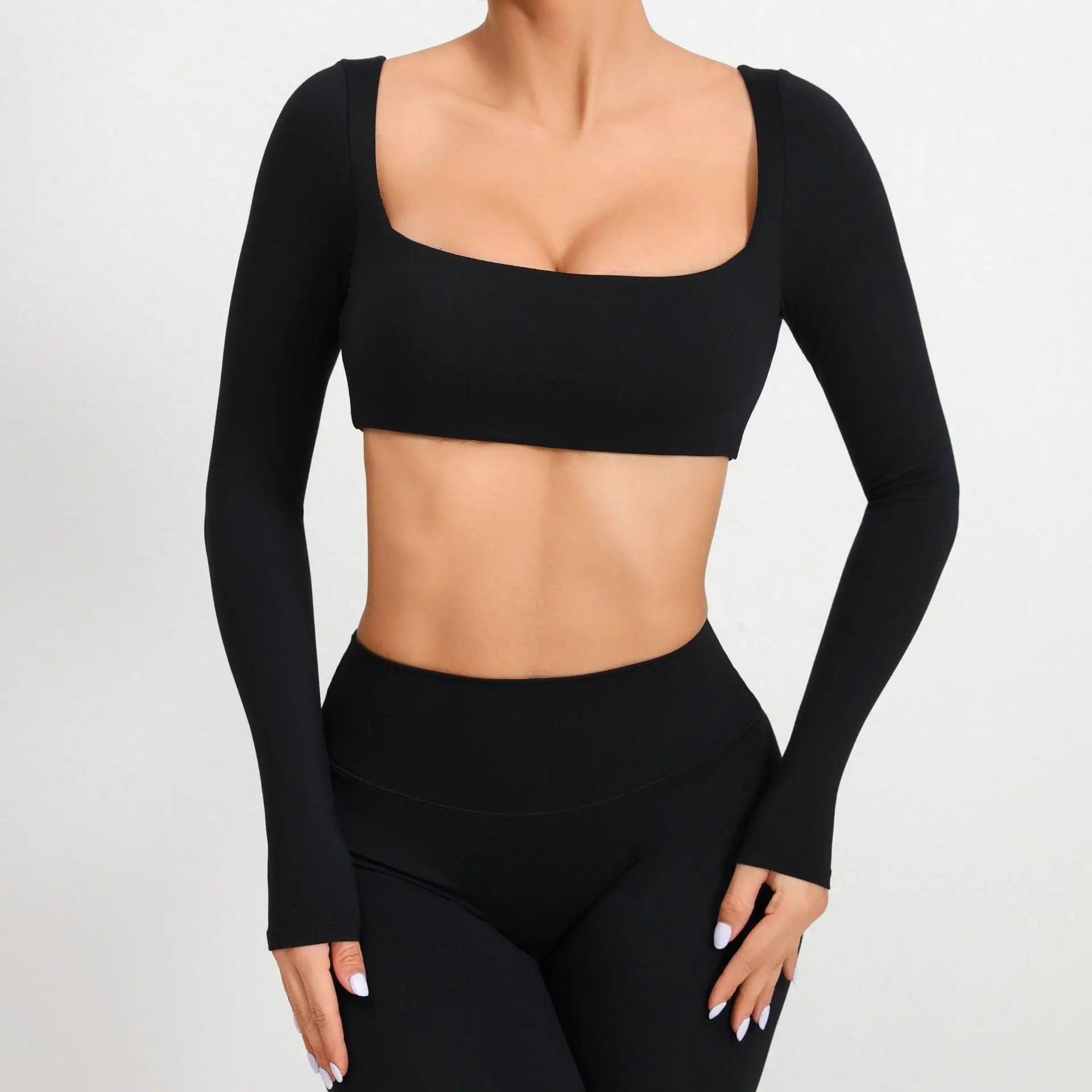 New Sport Shirt Women Clothes Sportswear Long Sleeve T-shirt for Fitness Yoga Wear Ladies Crop Top Gym Workout Top with Cups