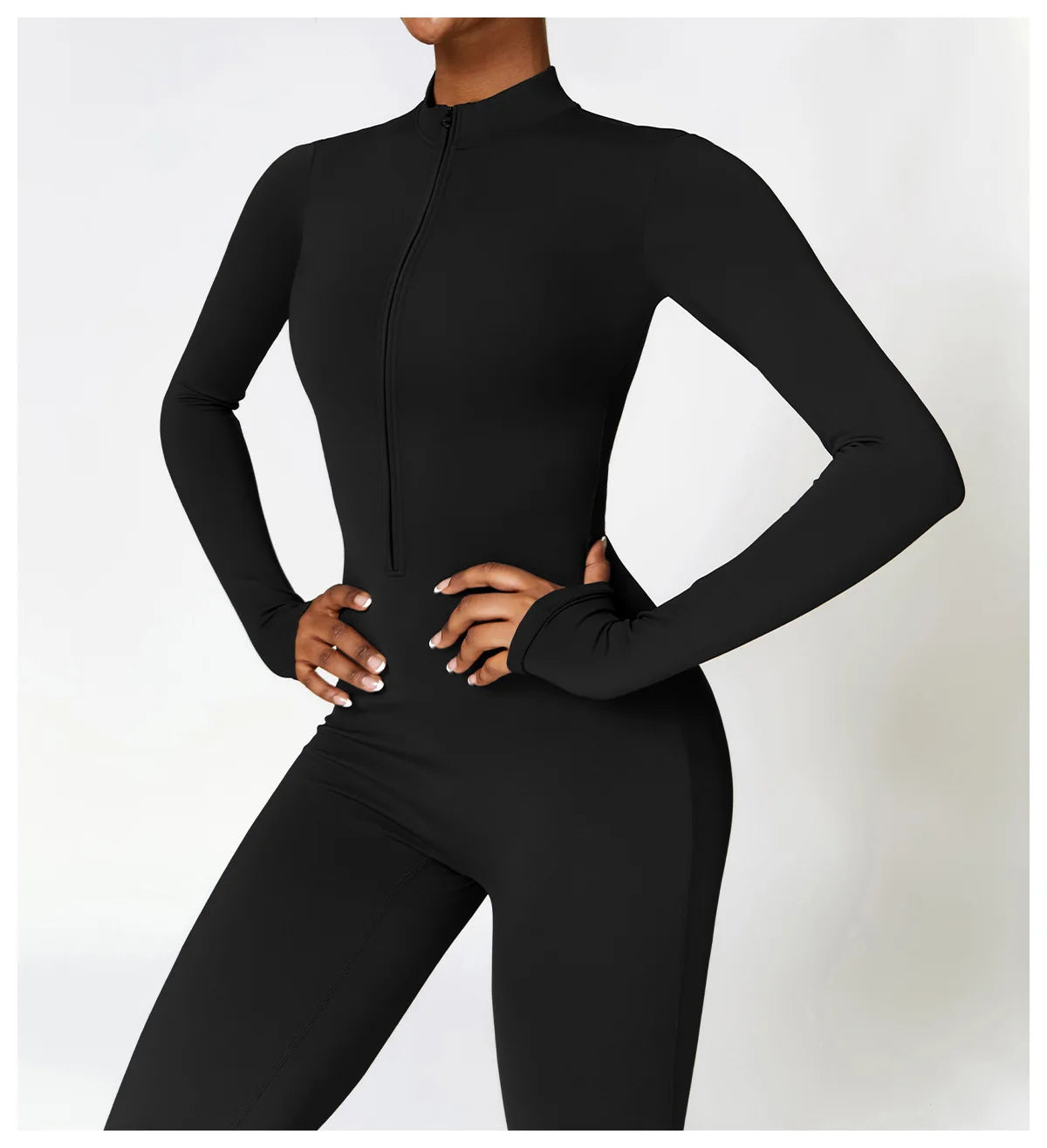 Winter Zipper Workout Jumpsuit Sports Overalls Women Gym Clothing Running Fitness Suit Gym Tracksuit Push Up Sportswear Yoga Set