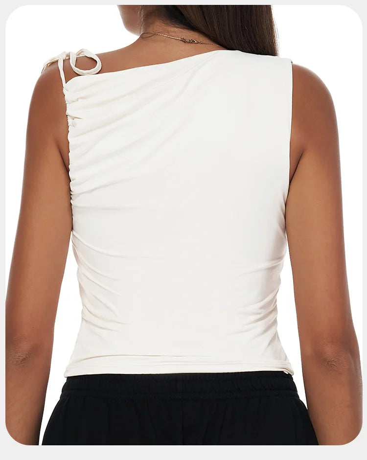 Sexy Shoulder Sports Shirt Vest Loose Breathable Quick Drying Top Gym Running Fitness Yoga Clothing Lightweight Tops For Women