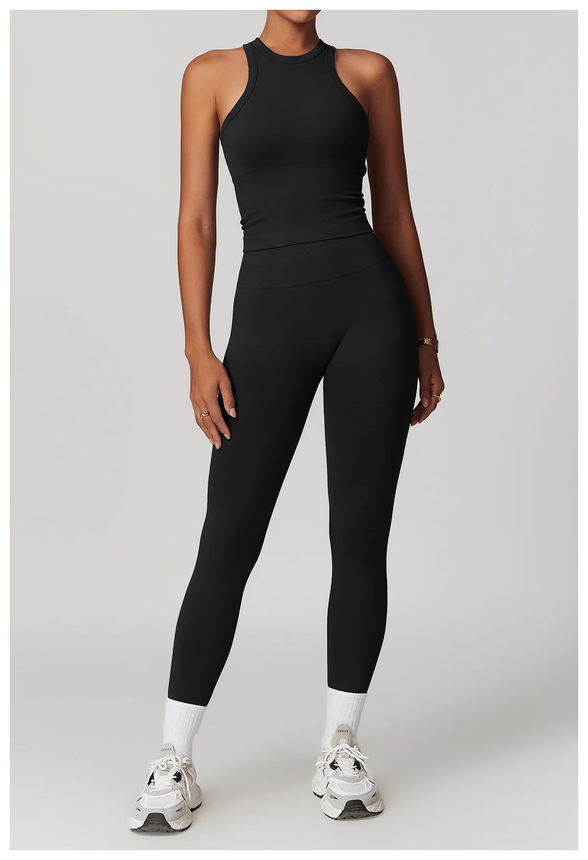 2PCS Seamless Women Tracksuit Yoga Set Workout Outfit Sportswear Gym Clothing Fitness Long Sleeve High Waist Legging Sports Suit