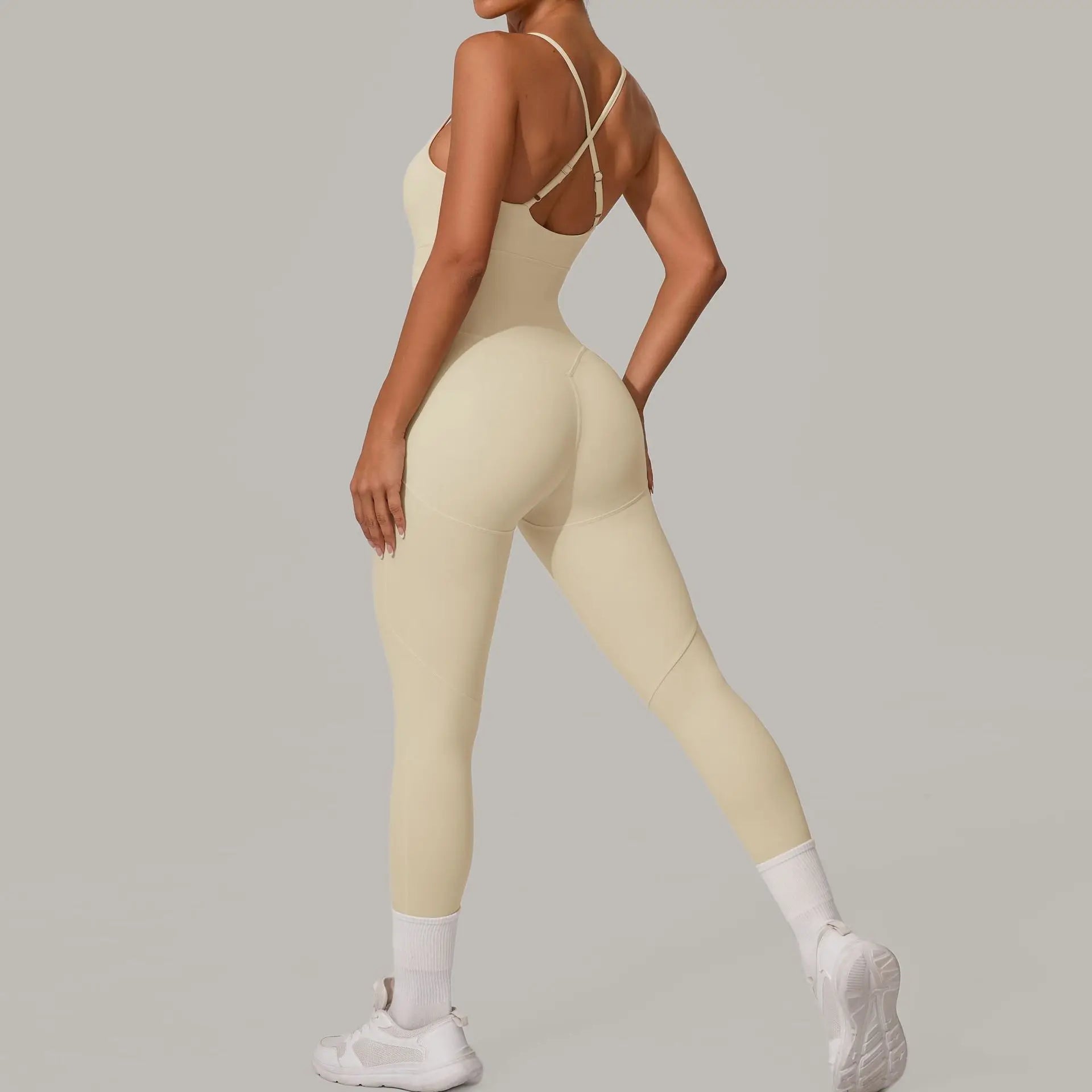 Women's Tracksuit Jumpsuits One-Piece Suit Sleeveless Yoga Set Gym Push Up Workout Clothes Fitness Bodysuit Sportswear Rompers