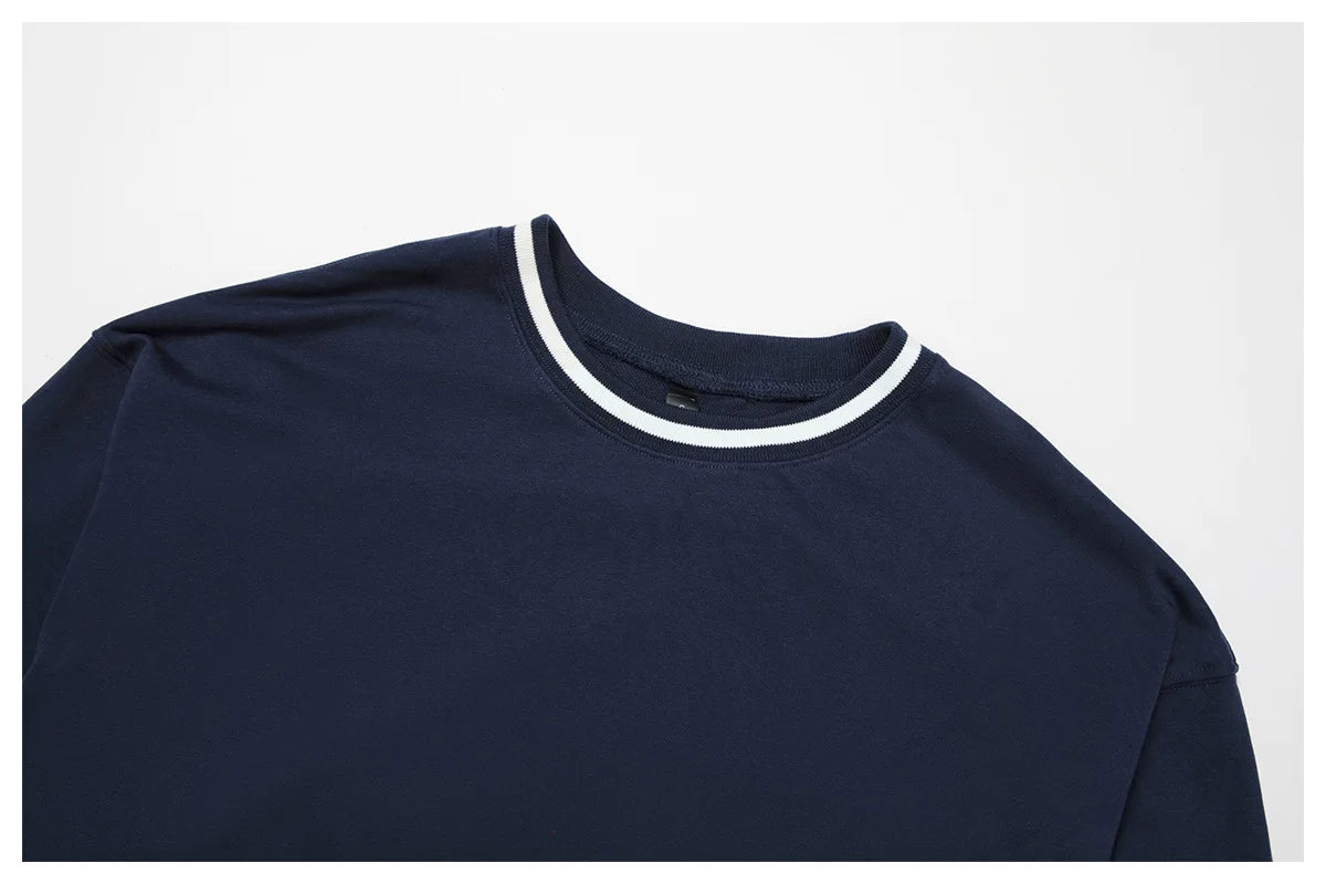 New Color Blocking Hoodie for Women Long Sleeved Loose Round Neck Top Fashionable Hoodie Outdoor Casual Running Sports Top