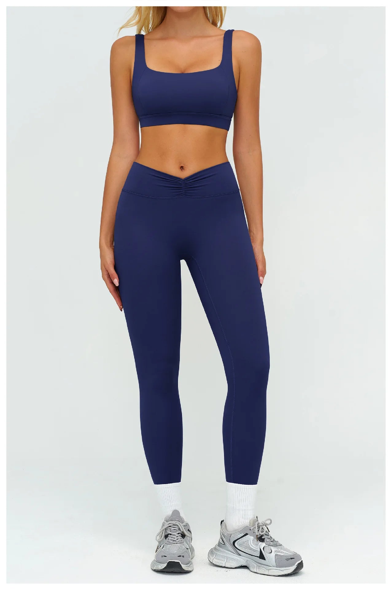 2PCS Yoga Set Women's Tracksuit Fitness Suit Sportswear Workout Sports Bra High Waist Leggings Gym Clothing Sports Shorts Suit
