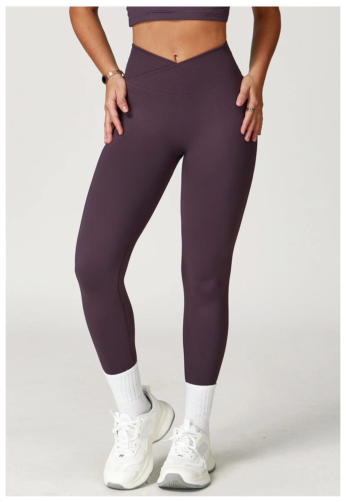 Seamless Yoga Leggings Women Fitness Leggings Running Cycling Pants Cross Waist Head Sports Legging High Waist Workout Gym Tight