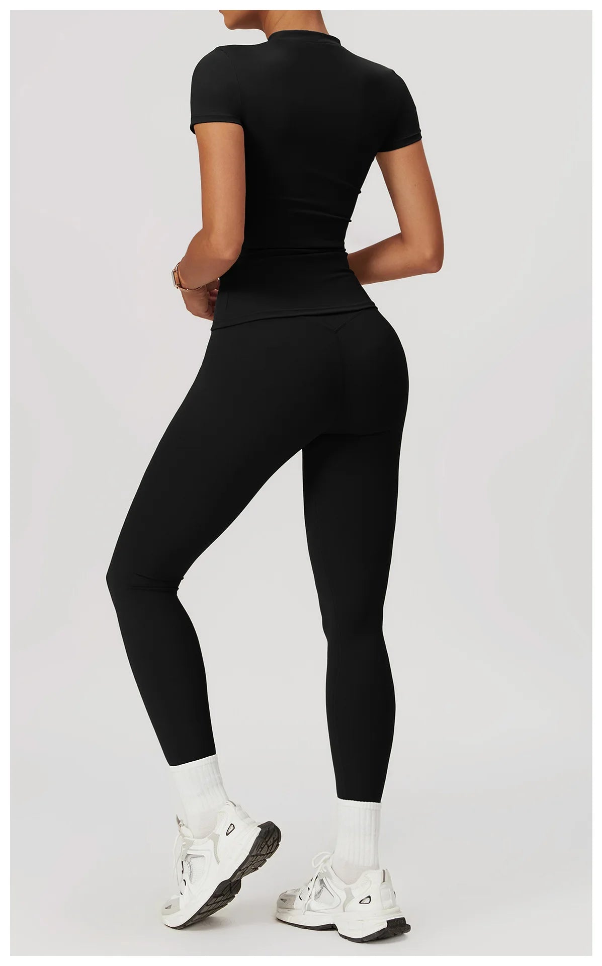 2PCS Yoga Set Workout Sets Women Clothes Gym Tracksuit Push Up Fitness Running Sportwear Sport Bra Short Sleeved Leggings Suit