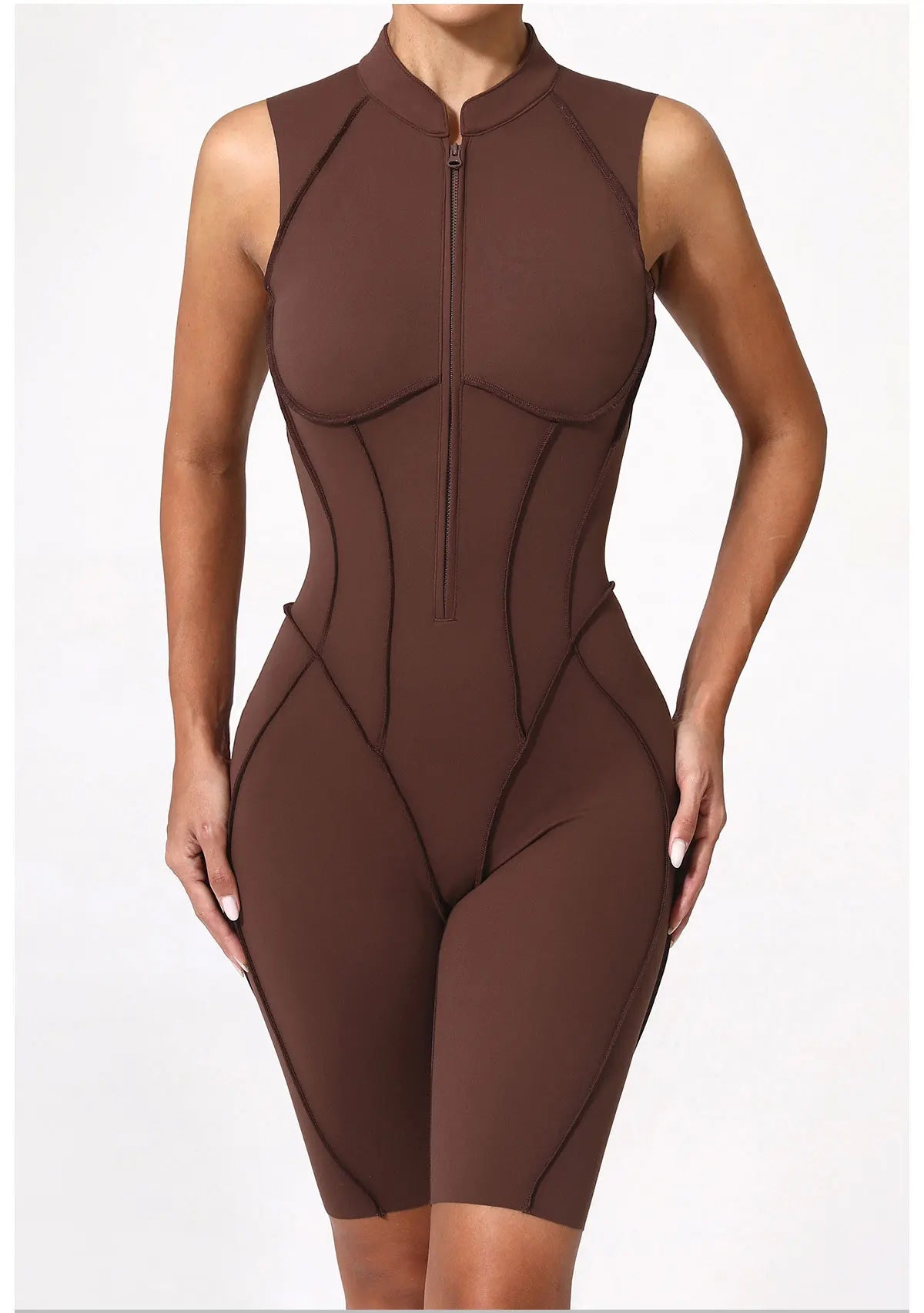 Zipper Jumpsuit Women's Fitness Suit Short Sets Sports Overalls for Woman Tracksuit Yoga Clothing Gym Workout Clothes Sportswear