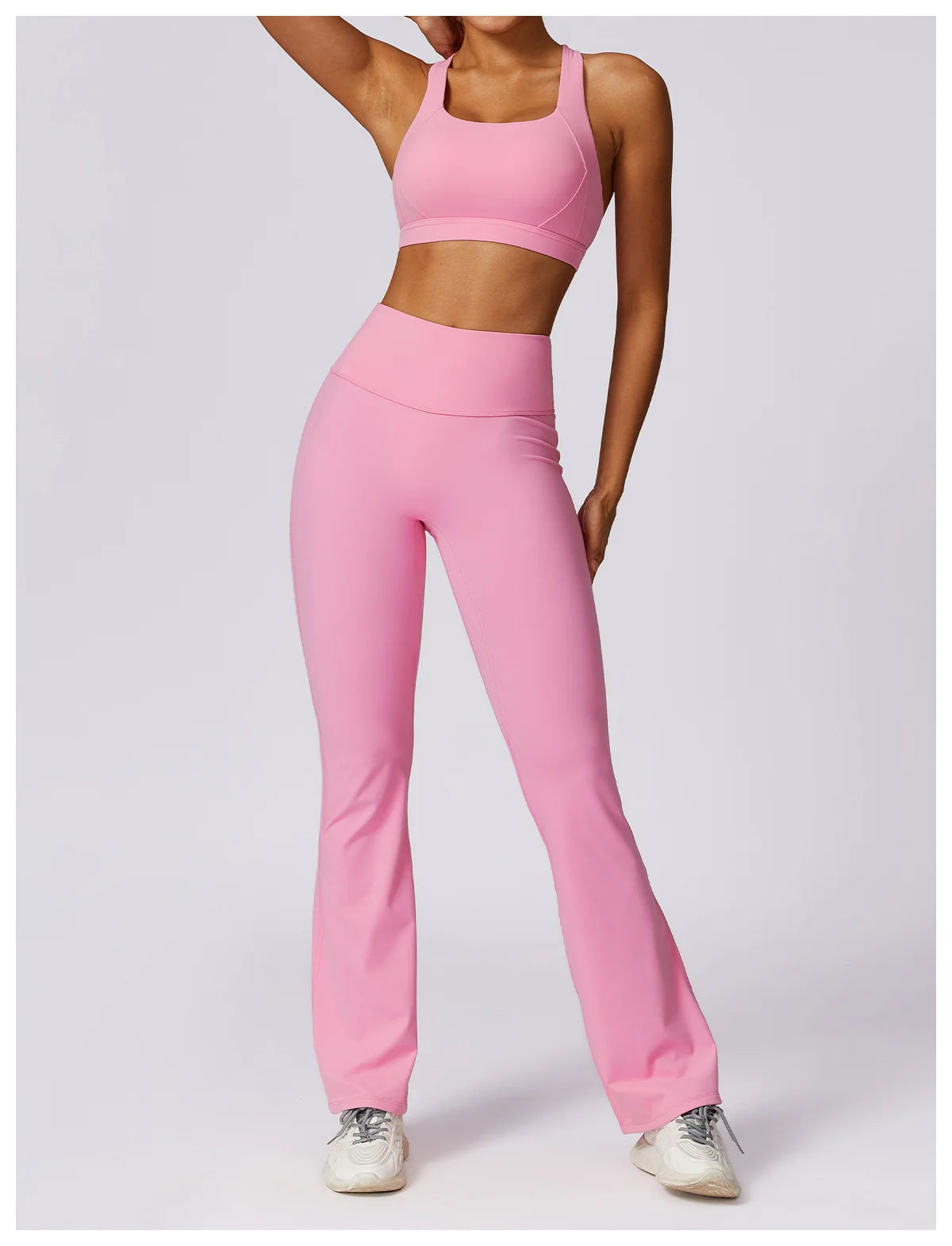Yoga Bell-bottoms Tight Scrunch Butt Lifting Dance High Waist Tights Women Sport Pants Gym Running Breathable Fitness Leggings