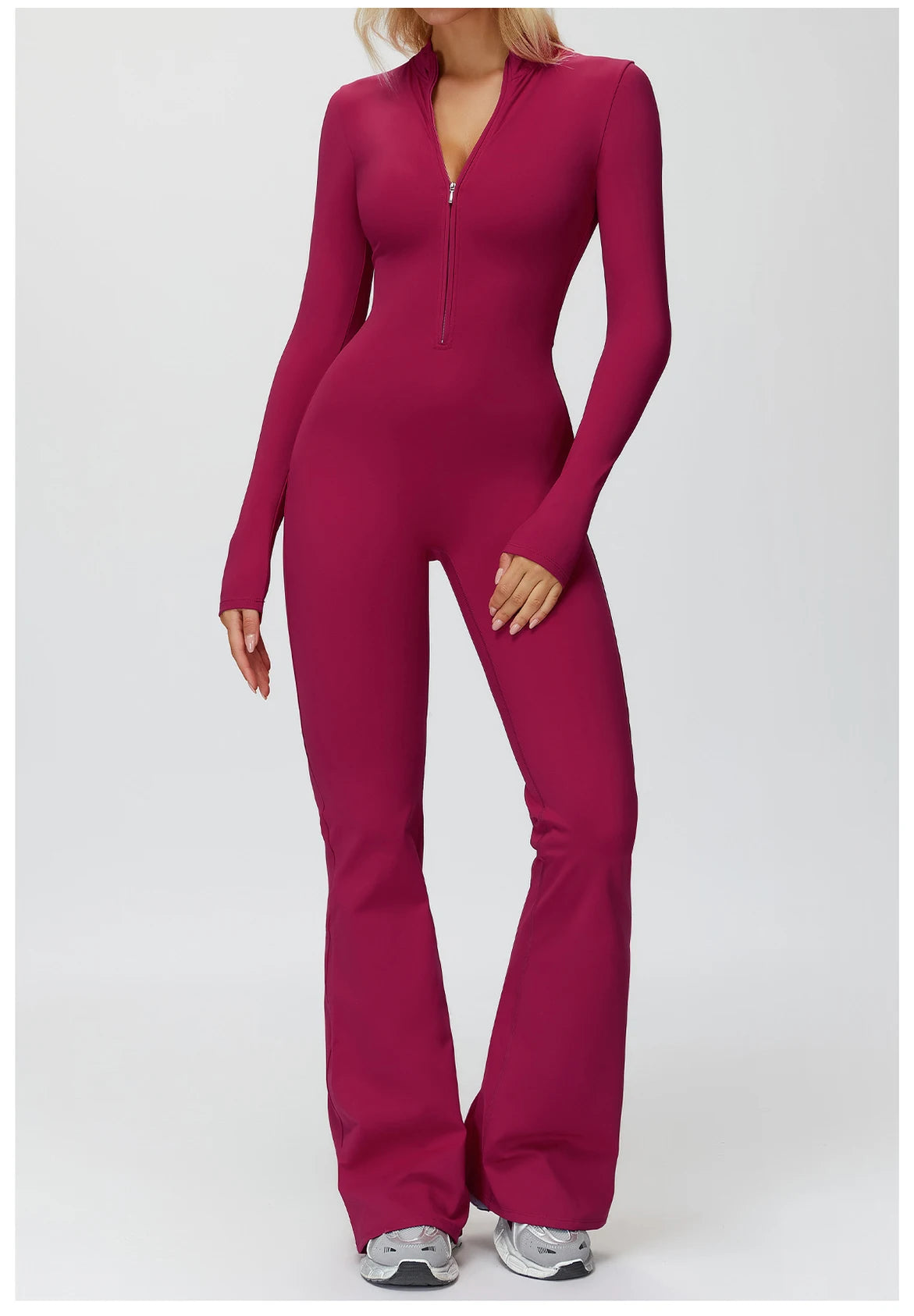 Winter Yoga Suit Gym Set Women Tracksuit Thicken Sportswear Zipper Fitness Long Sleeved Sports Jumpsuit Push Up Workout Clothes