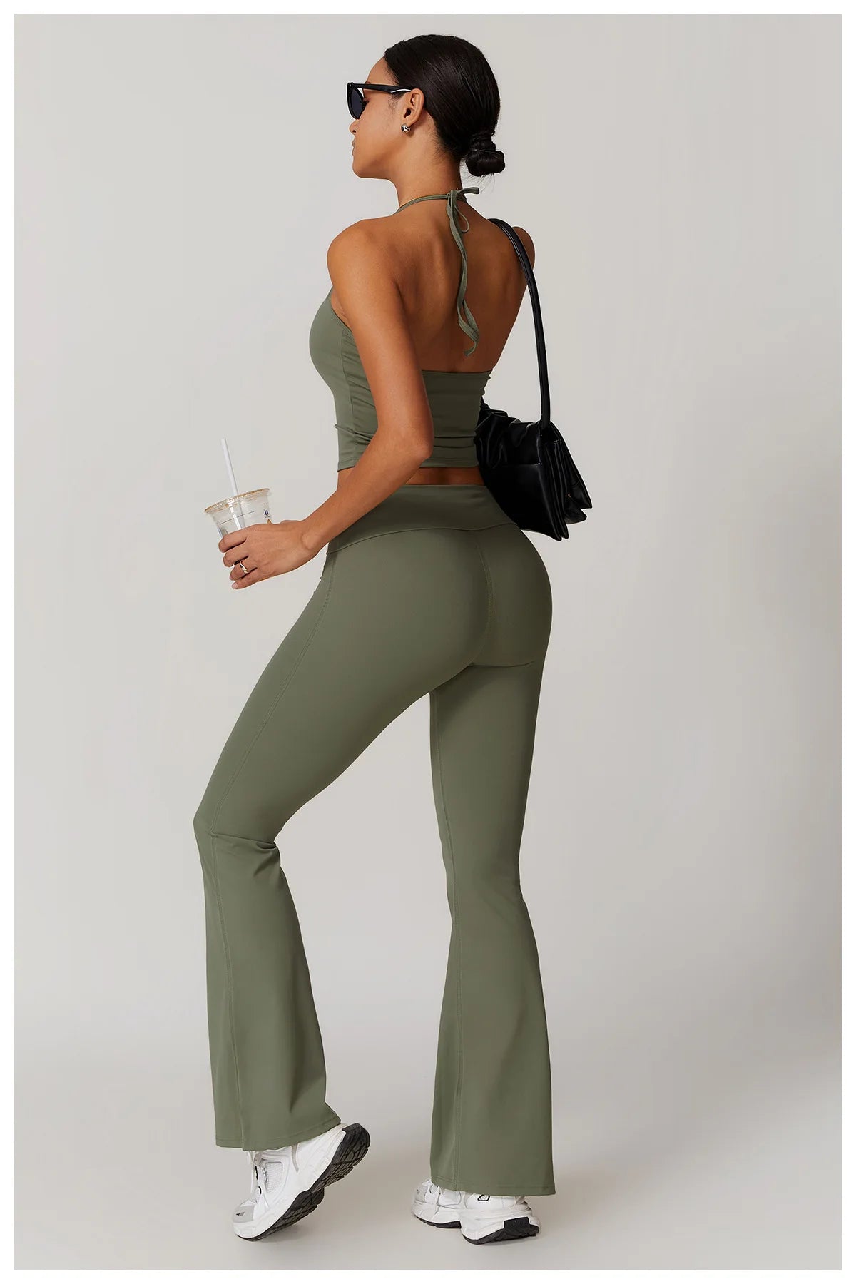 Yoga Pants Gym Leggings Women Bell-bottoms High Waist Push Up Sport Tights Running Cycling Fitness Workout Leggings Gym Clothing