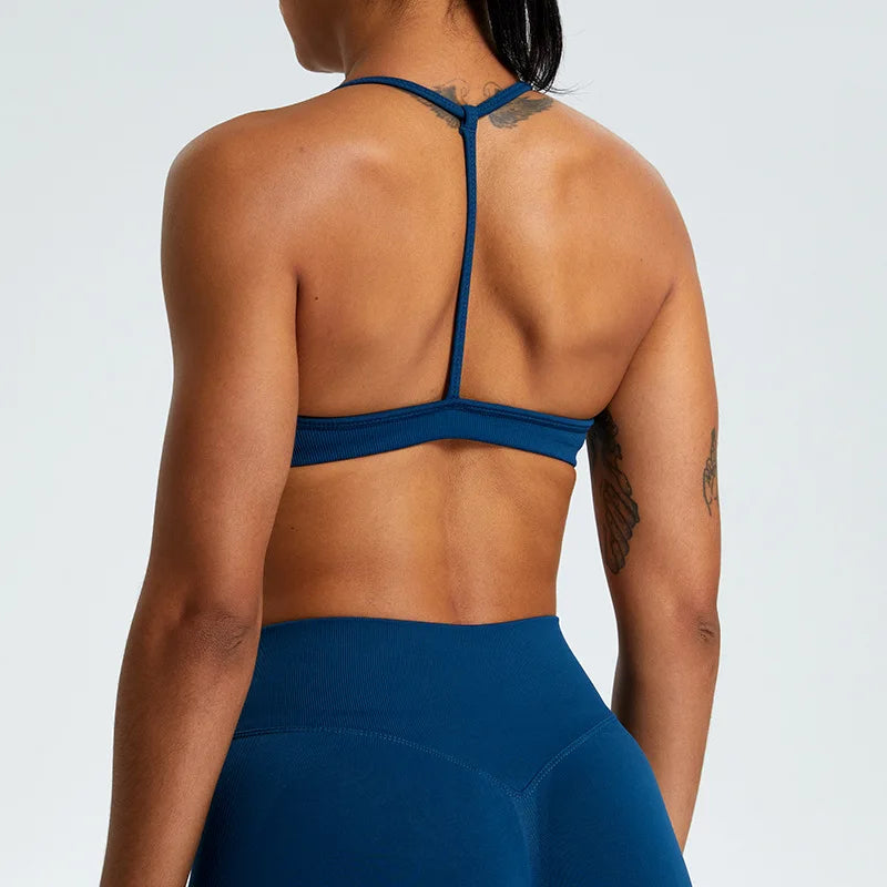 Women Sports Underwear High Support Sports Top Push Up Yoga Bra Gym Crop Top High Strength Fitness Workout Bra Running Brassiere