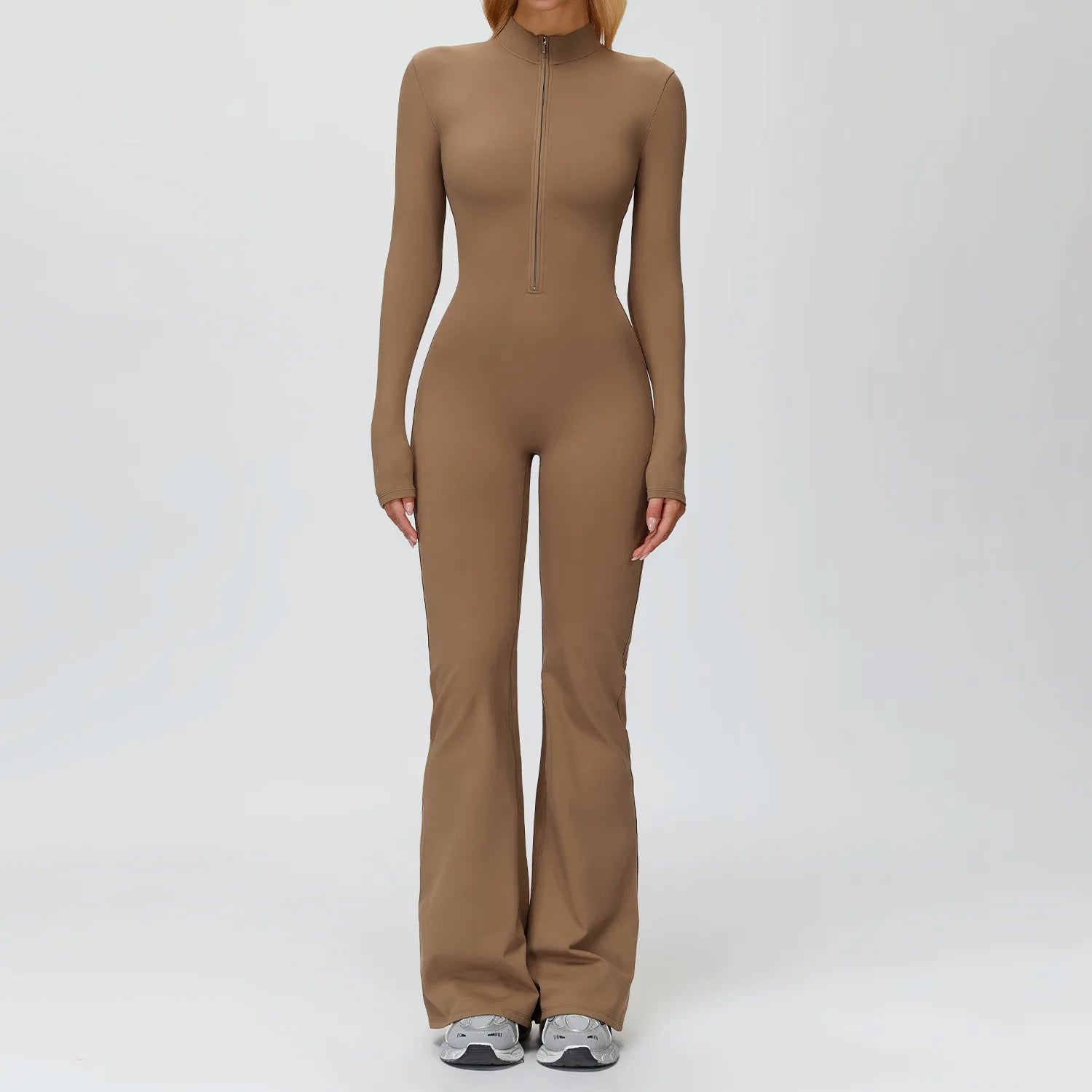 Winter Yoga Suit Gym Set Women Tracksuit Thicken Sportswear Zipper Fitness Long Sleeved Sports Jumpsuit Push Up Workout Clothes
