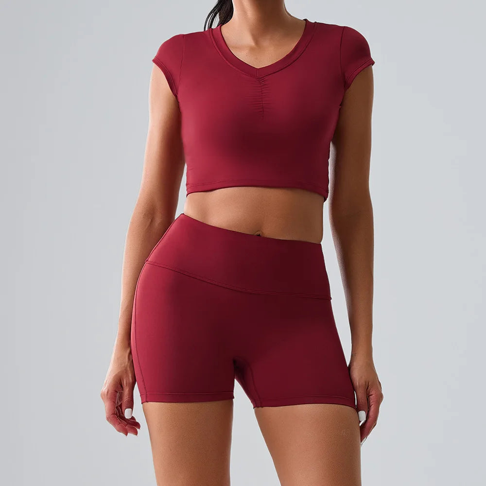 Women's Tracksuit 2 Pieces Yoga Set Workout Clothes Sportswear Gym Clothing High Waist Leggings Fitness Sports Suits Activewear