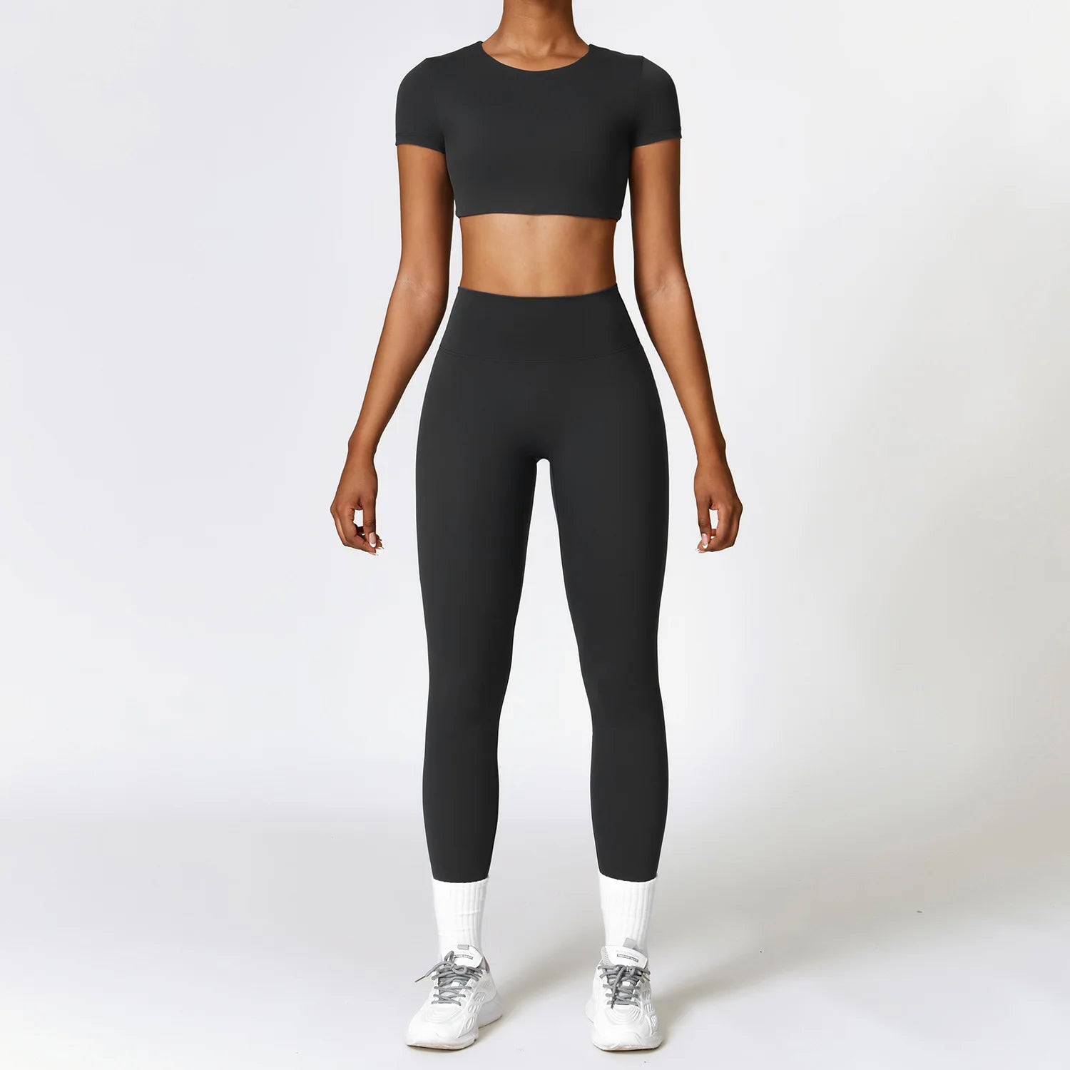 2/3PCS Yoga Set Women Workout Set Seamless Sportswear Gym Clothing Fitness Long Sleeve Crop Top High Waist Leggings Sports Suits