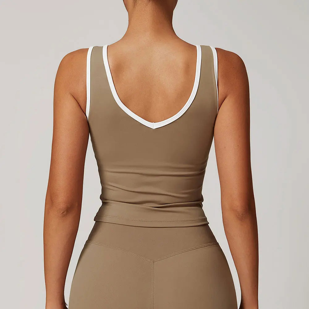Backless Yoga Tank Top Sexy Fitness Yoga Underwear Women's Sports Bra Push Up High Strength Fitness Bra Running Gym Fitness Tops