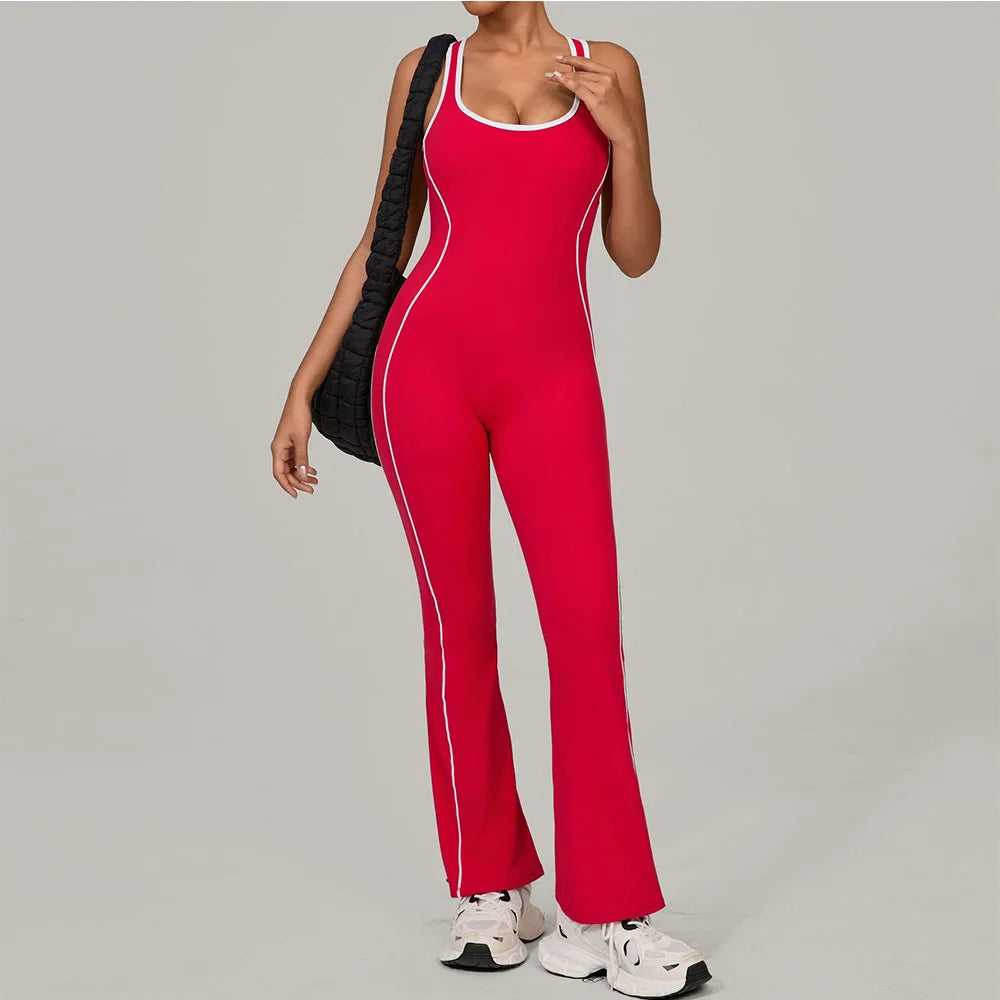 Gym Jumpsuit Women's Rompers Fitness Suit Running Sports Overalls for Woman Tracksuit Yoga Clothing Scrunch Workout Sportswear