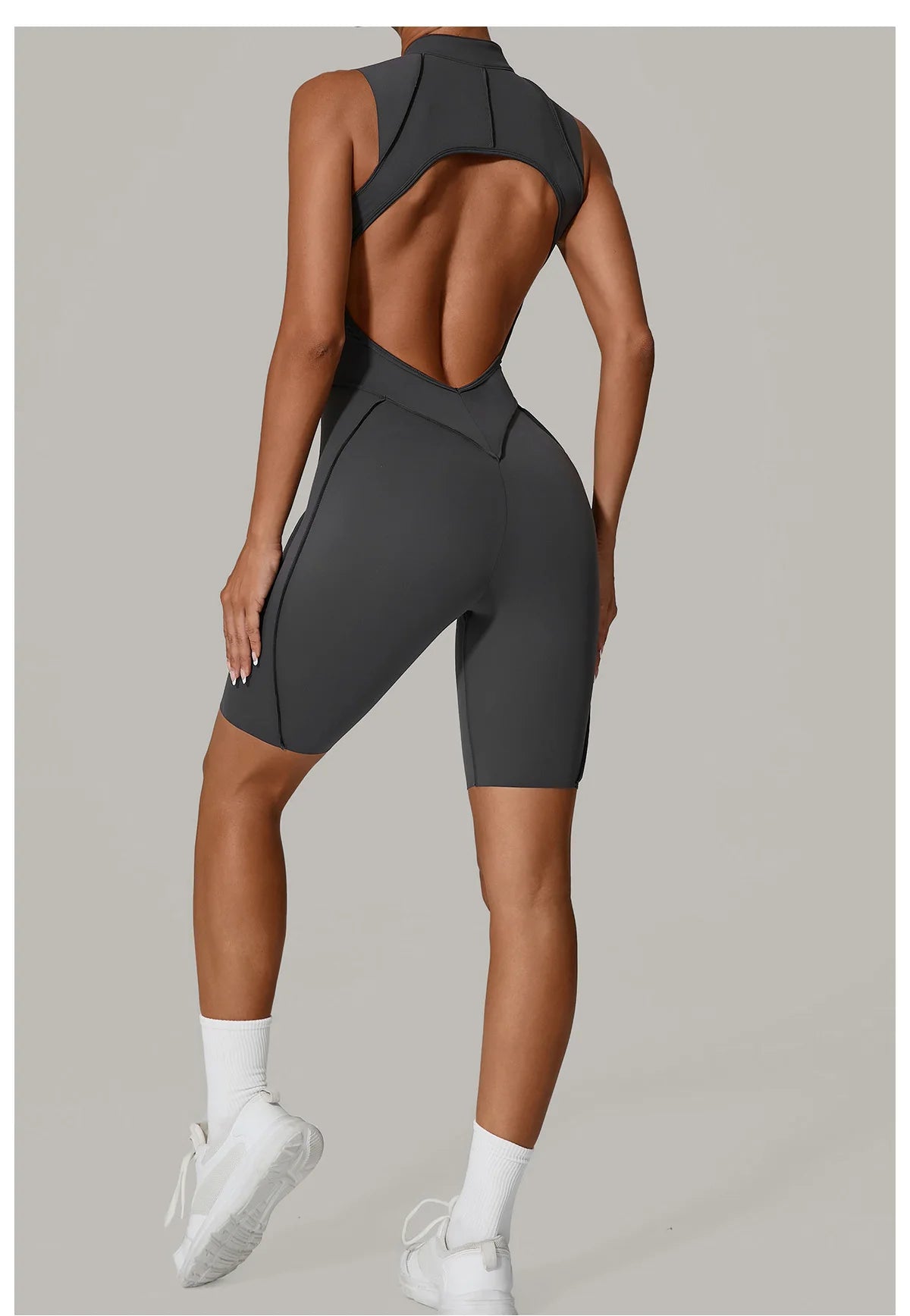 Zipper Jumpsuit Women's Fitness Suit Short Sets Sports Overalls for Woman Tracksuit Yoga Clothing Gym Workout Clothes Sportswear