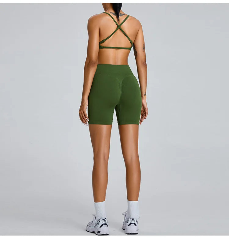Seamless Yoga Shorts Women High Waist Workout Shorts Fitness Yoga Lift Butt Fitness Women Shorts Gym Short Running Sportswear
