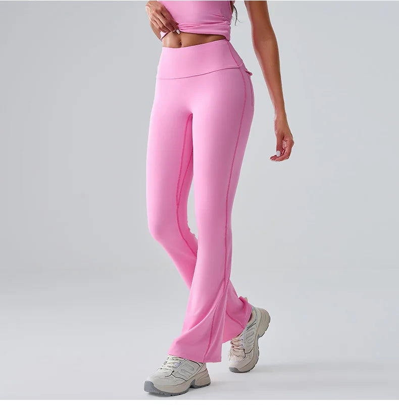 Yoga Pants Sport Leggings Women Flared Yoga Pants High Waist Wide Leg Pants Push Up Woman Tight Fitness Workout Gym Bell-bottoms