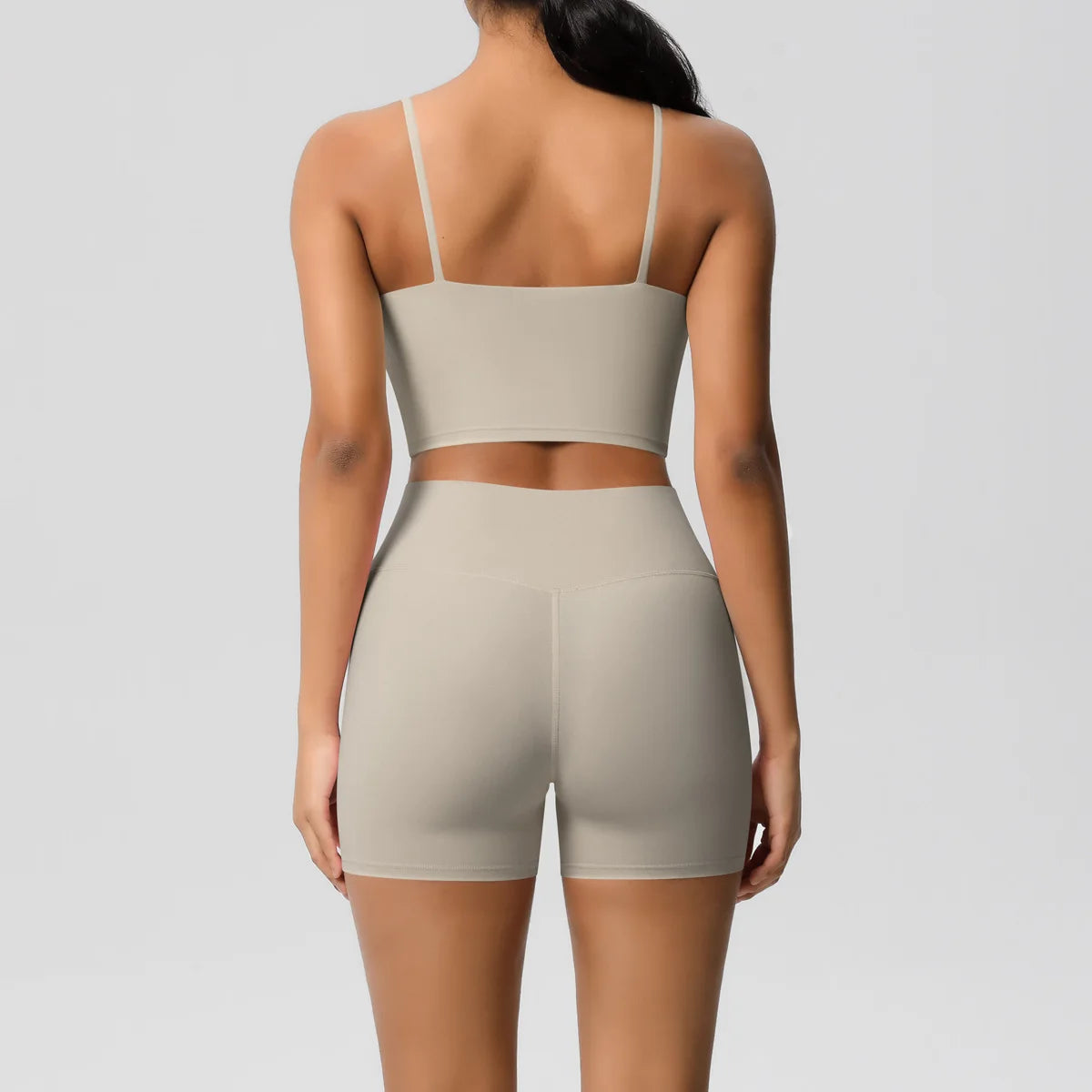 Yoga Sport Set Women Seamless Crop Top Bra Shorts Yoga Set Comfort Elastic Sportsuit Workout Outfit Fitness Gym Clothes