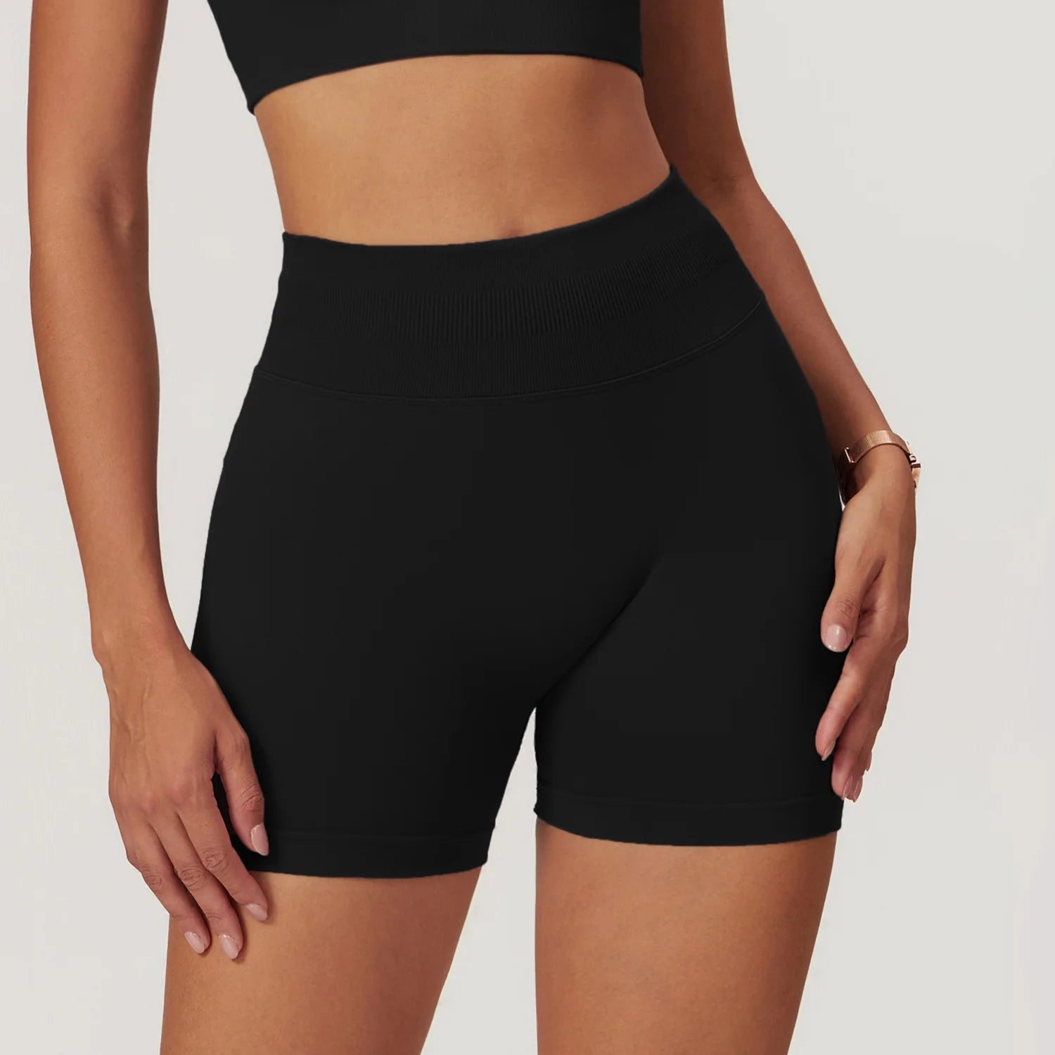 Ribbed Shorts for Women Yoga Shorts Push Up Booty Workout Gym Shorts Fitness High Waist Sports Short Seamless Women Clothing