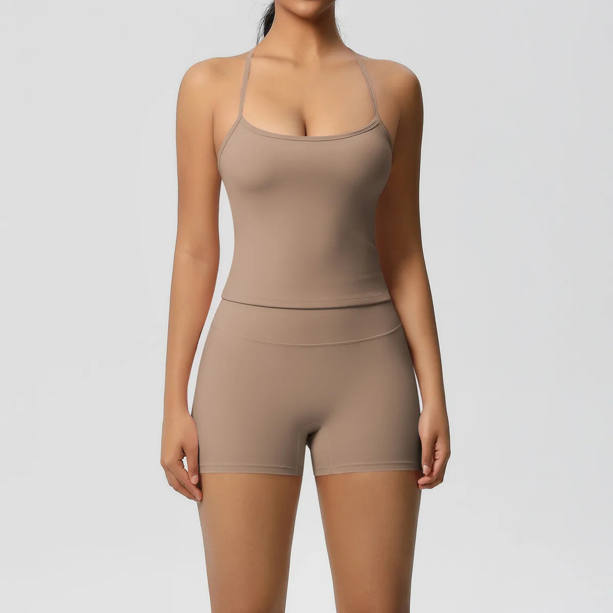 Yoga Sport Set Women Seamless Crop Top Bra Shorts Yoga Set Comfort Elastic Sportsuit Workout Outfit Fitness Gym Clothes