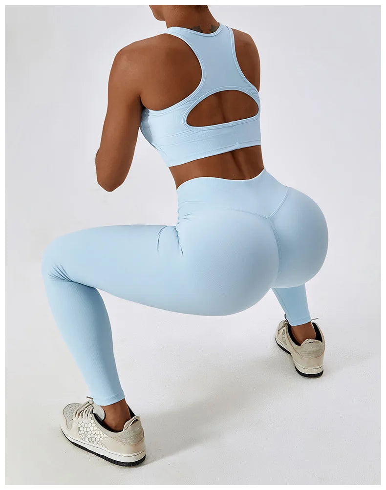 Women's Sport Bras Gym High Intensity Underwear Running Yoga Beautiful Back Dry Bras Shockproof Rib Workout Bra Seamless Fitness