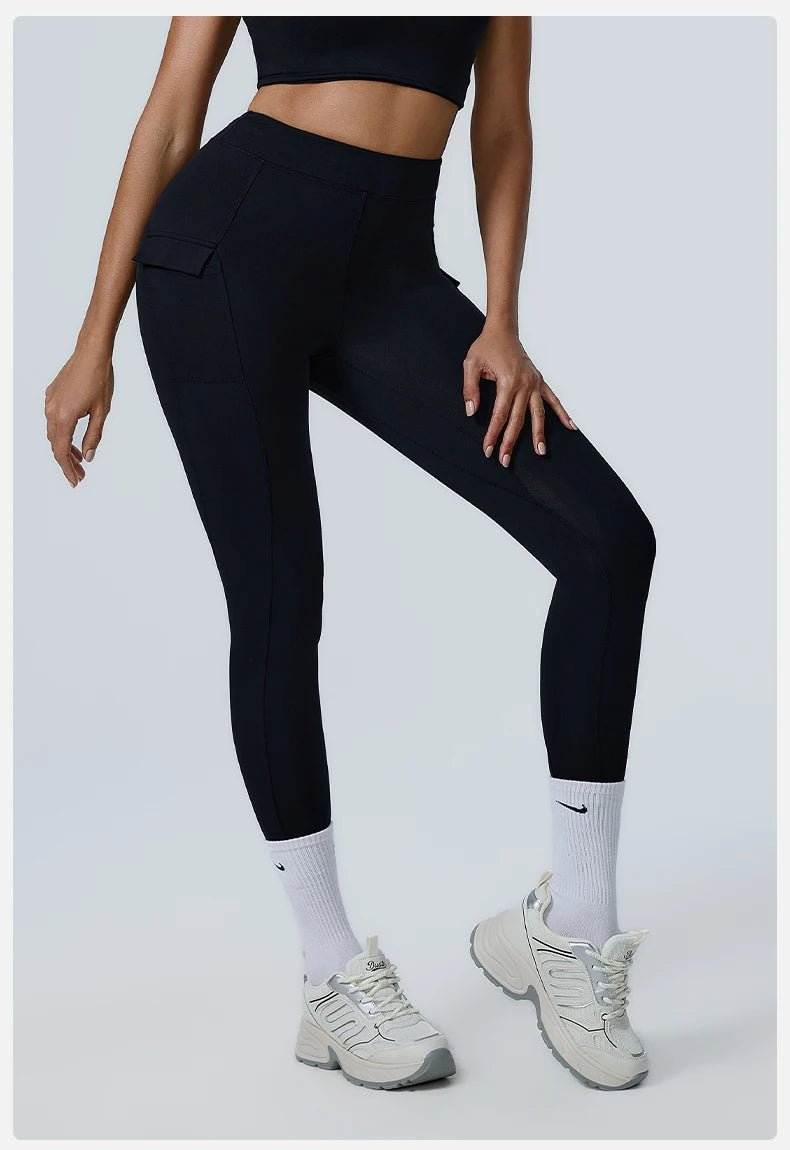 Women Yoga Pants High Waist Leggings Sport Gym Fitness Leggings Women Pocket Female Push Up Legging Tummy Control Running Tights