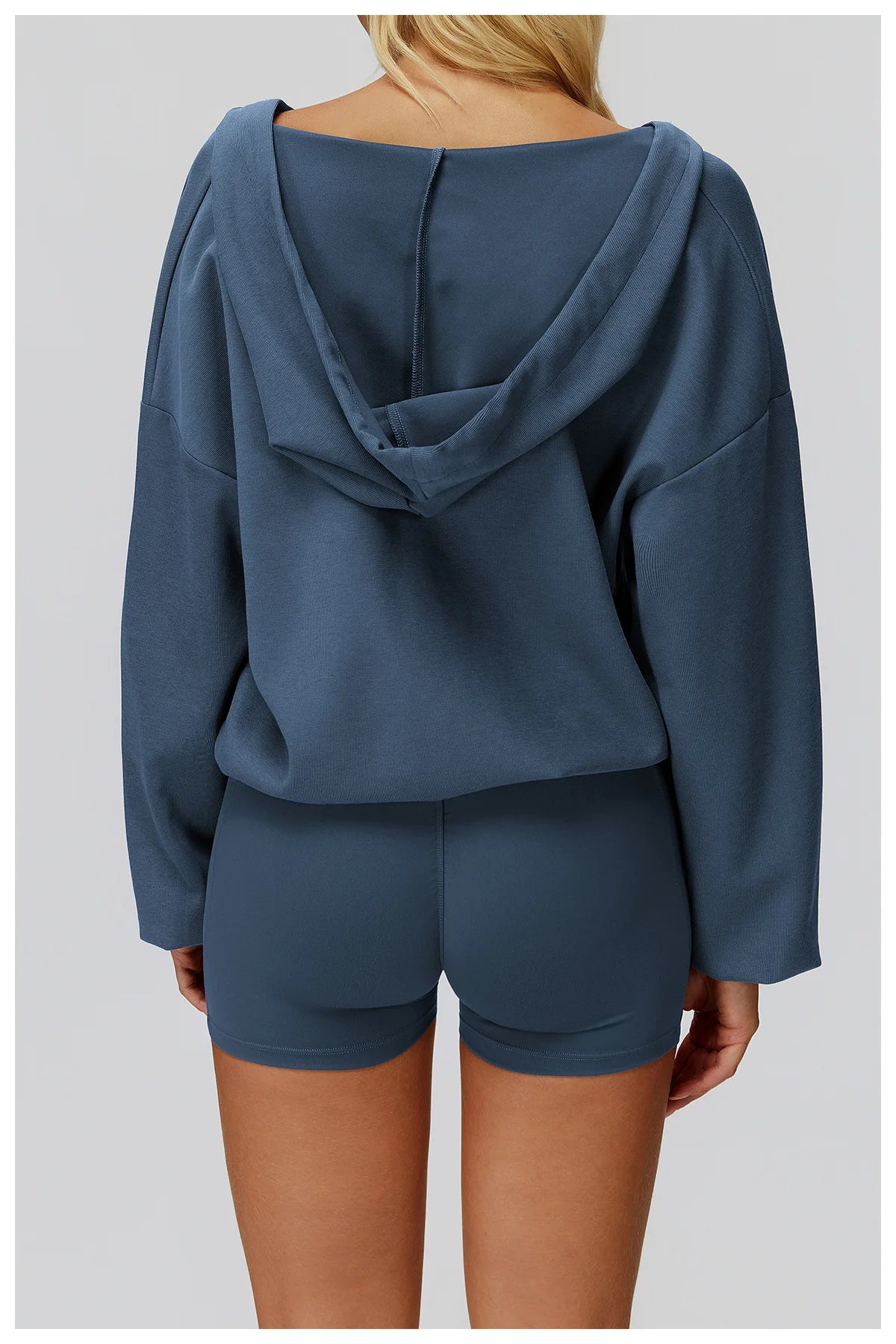 Autumn New Yoga Long Sleeved Women's Hooded Jacket V-neck Loose and Comfortable Outerwear Outdoor Running Workout Sports Jacket
