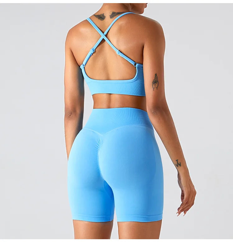 Women Sexy Cross Sports Bra Yoga Gym Top Women Workout Running Yoga Bra Stretch Women Sports Underwear Fitness Workout Tank Top