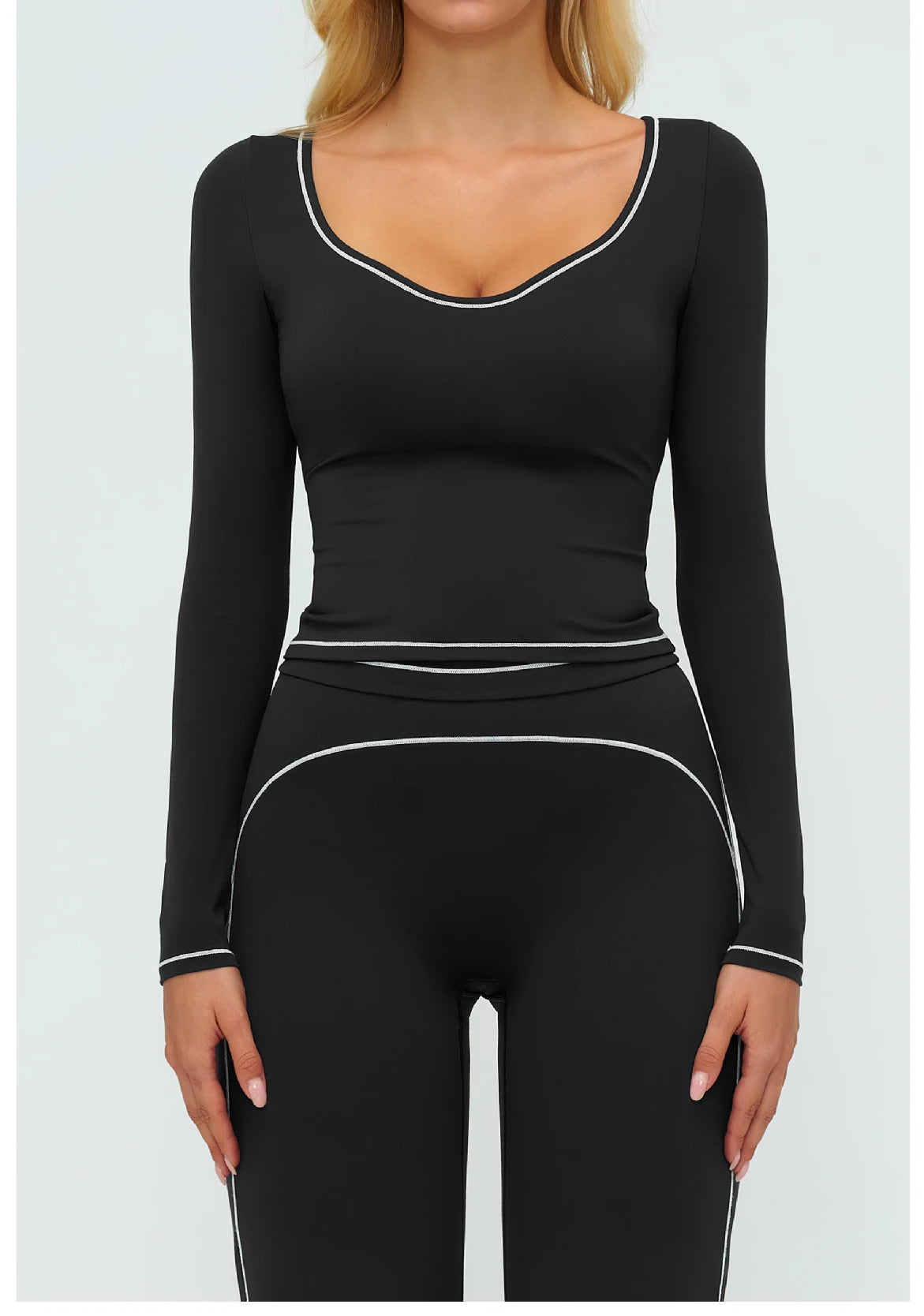 Yoga Shirts Women's Yoga Long Sleeve Fitness Long Sleeve Running Gym Clothes Workout Dry Fit Breathable High Elastic Sports Top