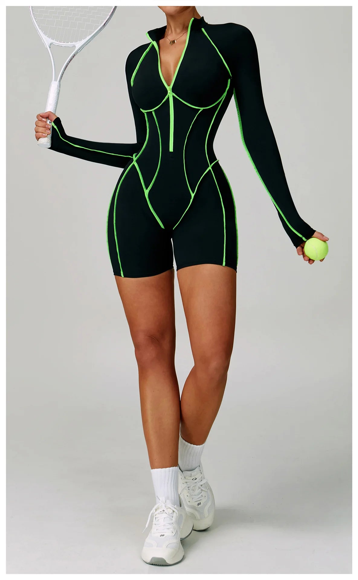 Zipper Rompers Women's Gym Jumpsuit Fitness Suit Short Sets Sports Overalls for Woman Tracksuit Yoga Clothing Workout Sportswear