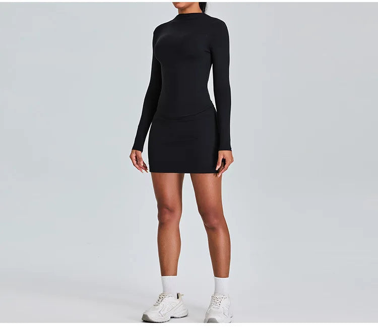 High Waist Sports Short Skirt Women's Yoga Short Skirt Running Training Fitness Tennis A-line Skirt Fake Two Yoga Short Skirts