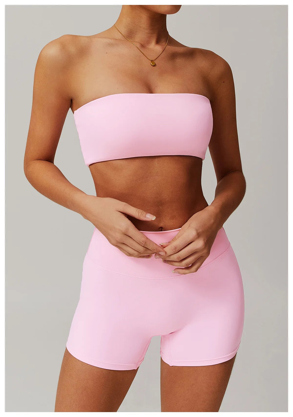 Sports Underwear Women Fitness Bra Intimate Strapless Bustier Bandeau Breathable Wrapped Chest Sports Bra Fitness Tops Yoga Bra