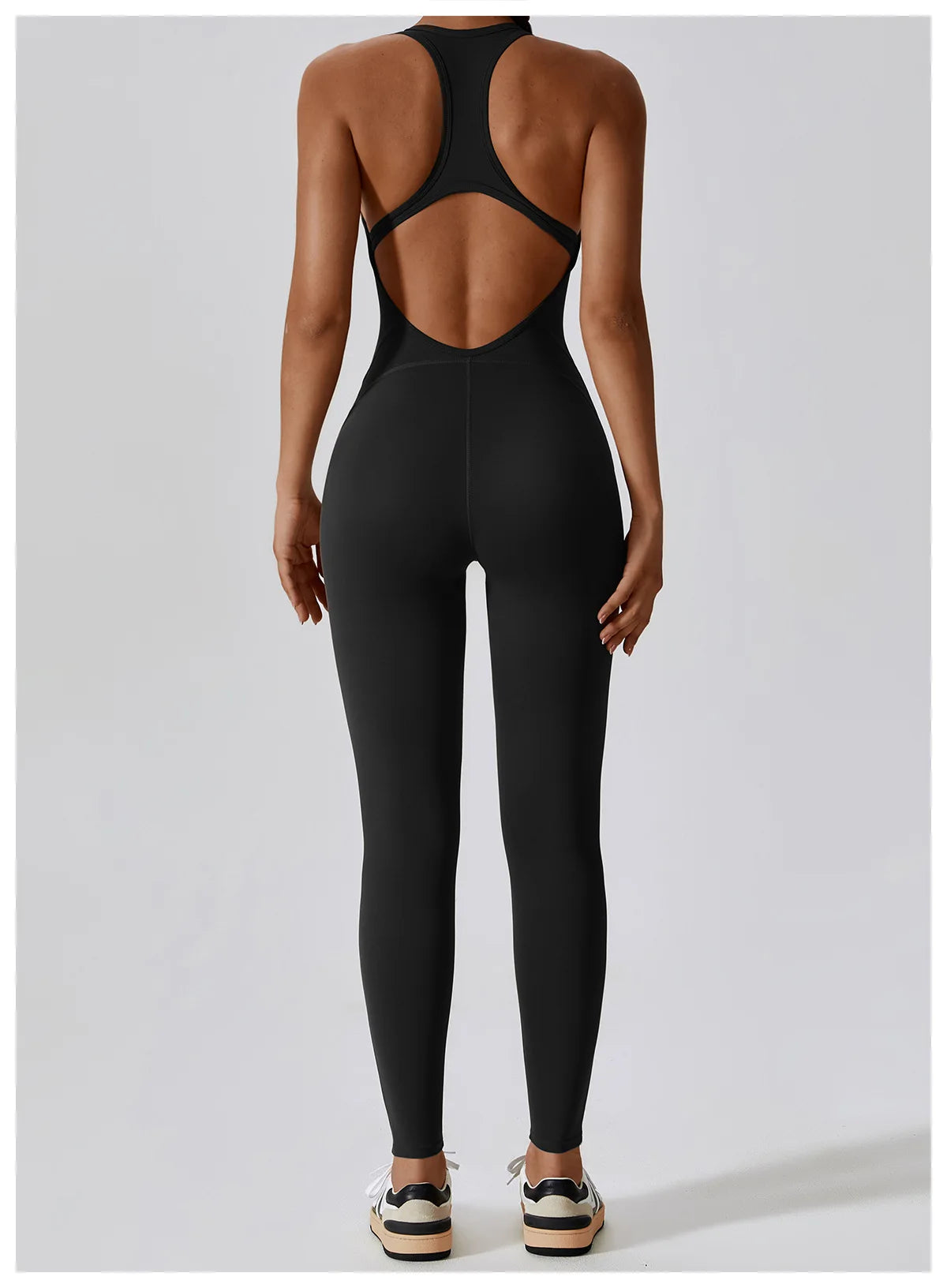 Open Back Jumpsuit for Women Workout Gym Romper Padded Yoga Set V Neck Gym Suit Backless Bodysuit Fitness Padded Gym Clothing