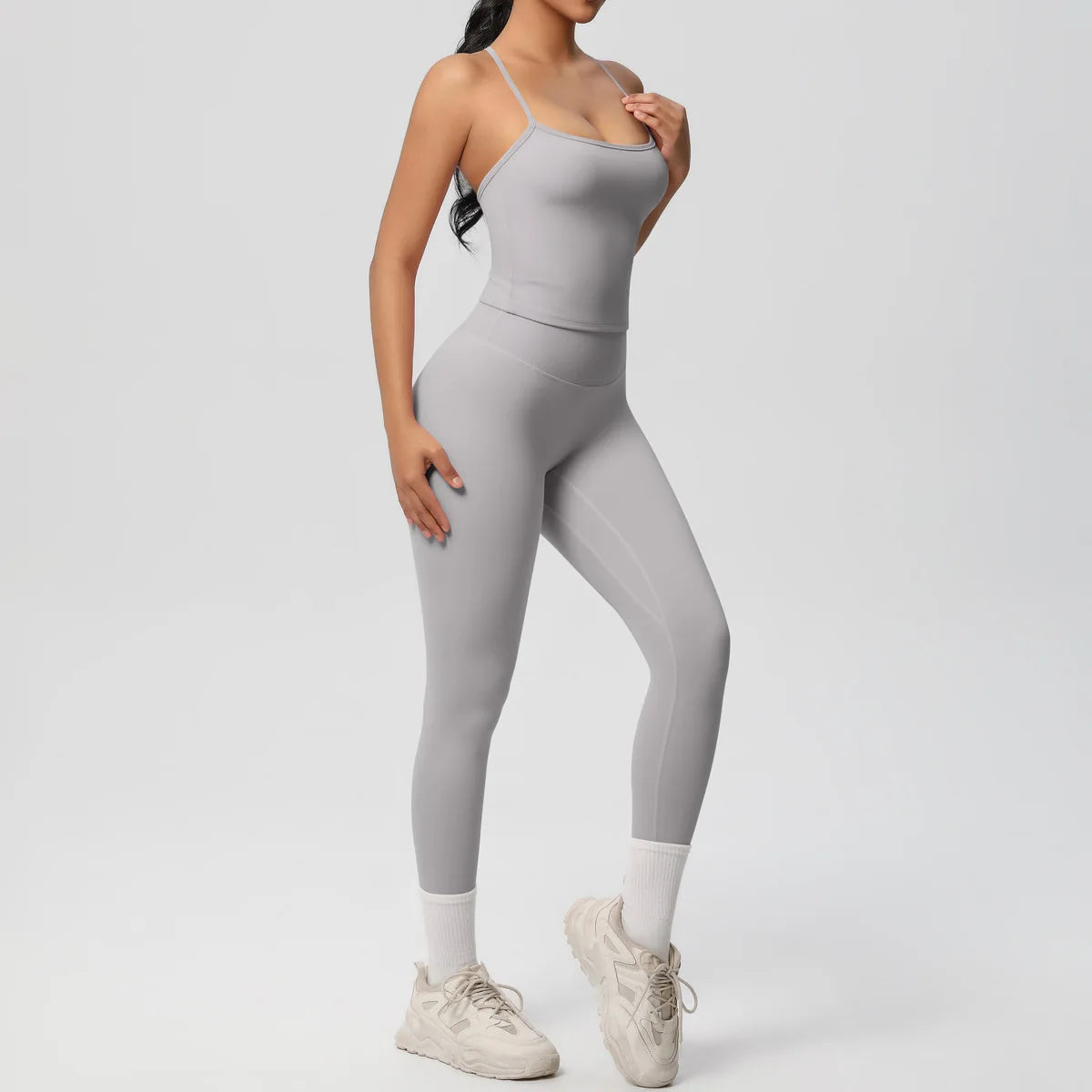 Yoga Outfits Women Tracksuit Fitness Suit Training Sleeveless Sport Gym Set Workout Overalls Sports Underwear Sportswear
