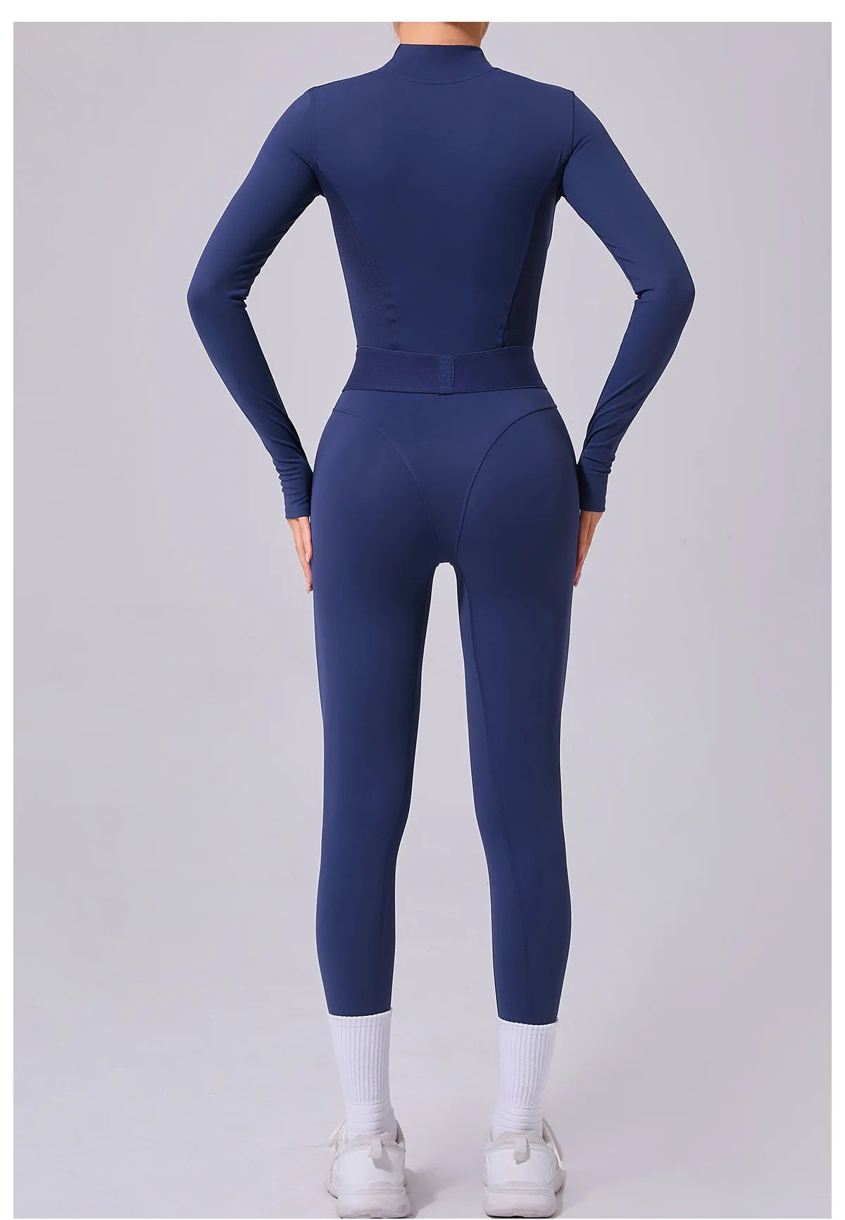 Women Tracksuit Yoga Set One-piece Suit Female Rompers Quick Dry Yoga Clothing Workout Bodysuits Sports Jumpsuit Long Sleeved