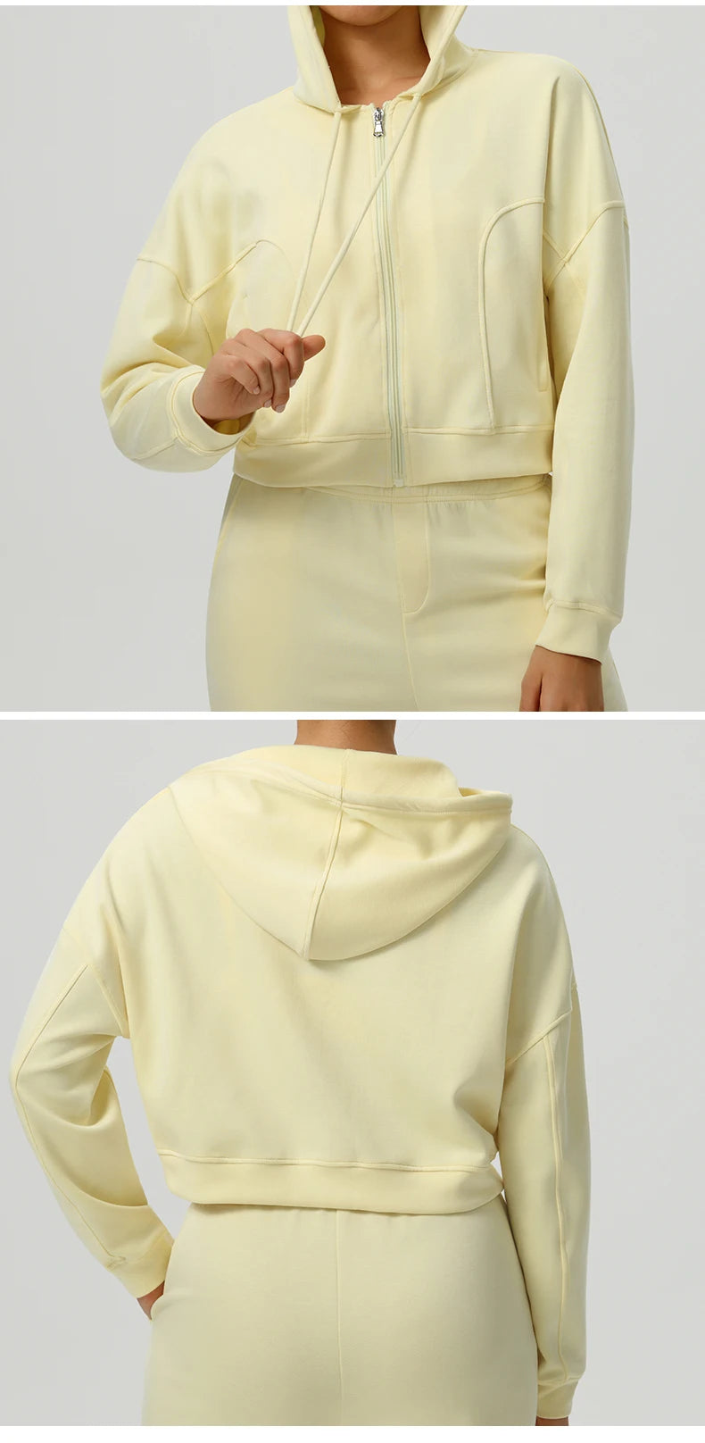 Autumn Loose Yoga Long Sleeved Hoodie Women's Hooded Sports Jacket Running Yoga Jacket Long Sleeved Jacket