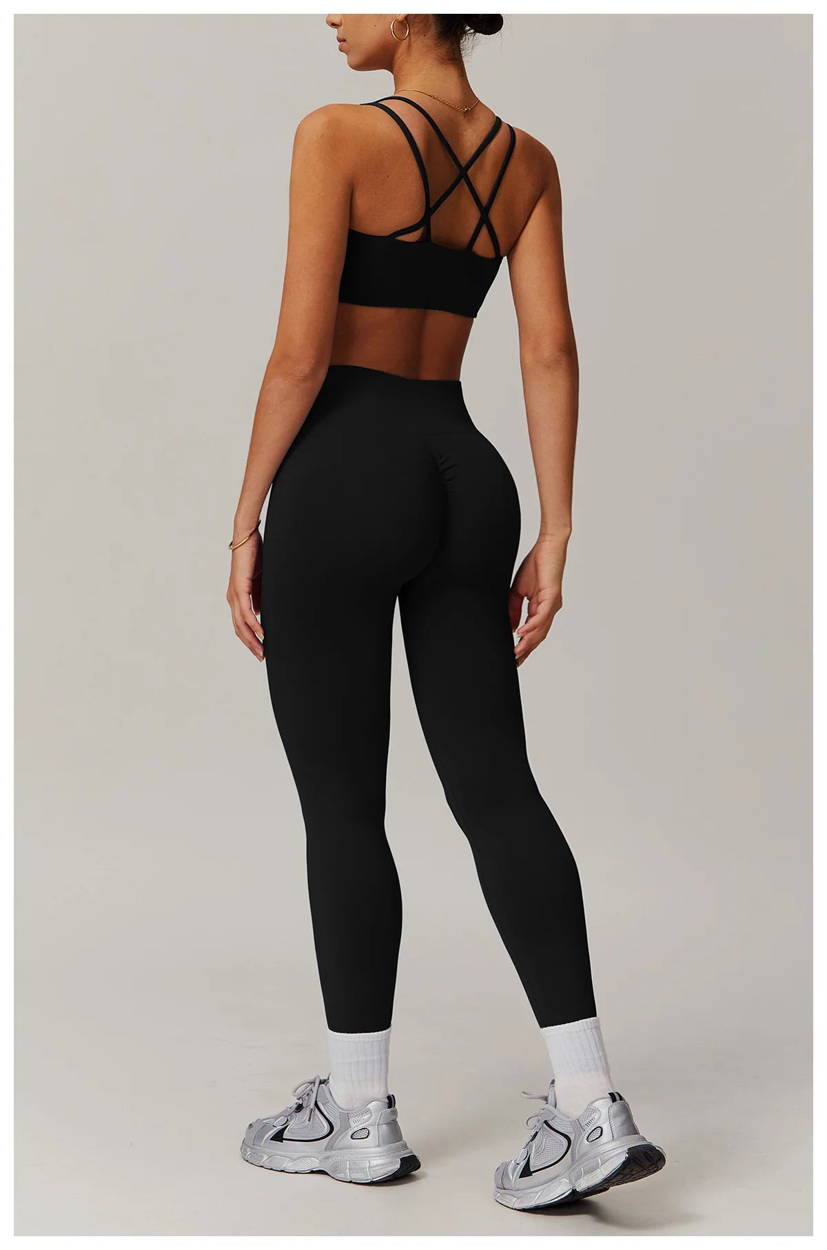 Women's Sports Bra Sexy Criss Cross Straps Back High Support Impact Yoga Underwear Running Fitness Gym Padded Bralette Tops