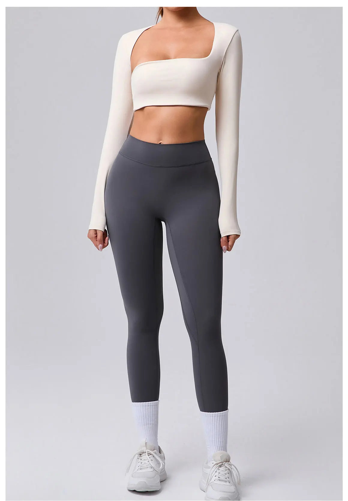 Women Yoga Shirts Crop Top Sexy Long Sleeves Shirts for Women Yoga Sports Running Fitness Gym Clothes Push Up Workout Tops
