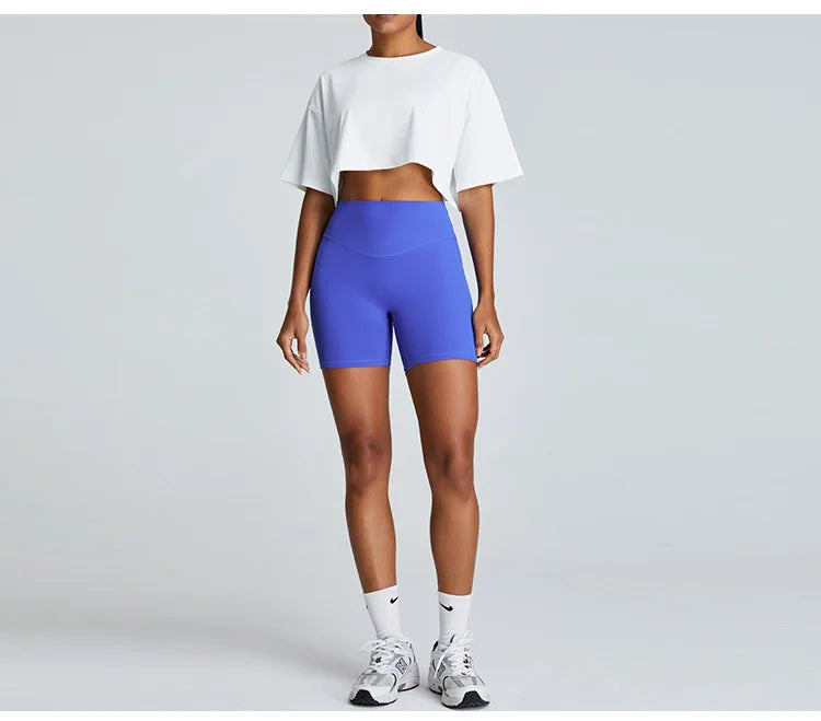 Loose Yoga Short Sleeves Women Breathable Quick Drying Yoga Clothes for Women Running Fitness Tops Sports Short Sleeved T-shirts