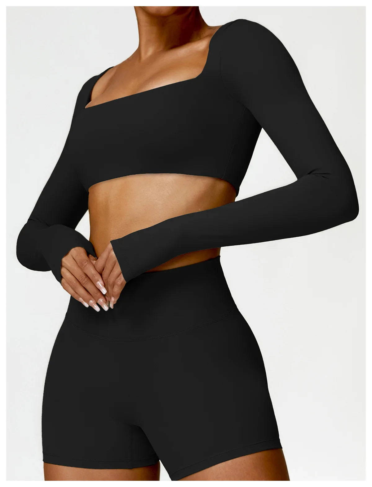 Winter Yoga Long sleeved Women's Outdoor Running Fitness Wear T-shirt Long sleeved Yoga Shirt Gym Push Up Workout Sports Top