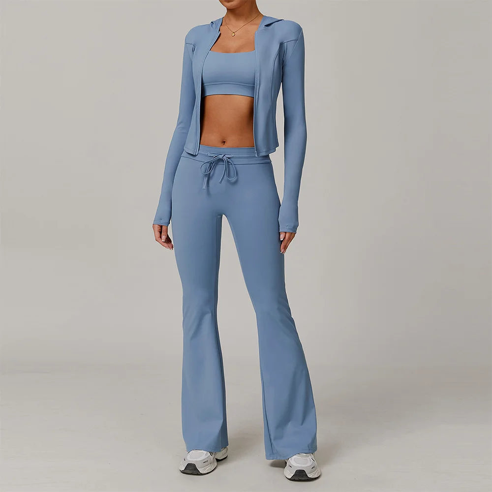 Gym Clothes 2/3pcs Yoga Set Sportswear Yoga Suits For Women Fitness Set Tracksuits Sports Bra Gym Leggings Workout Long Sleeved