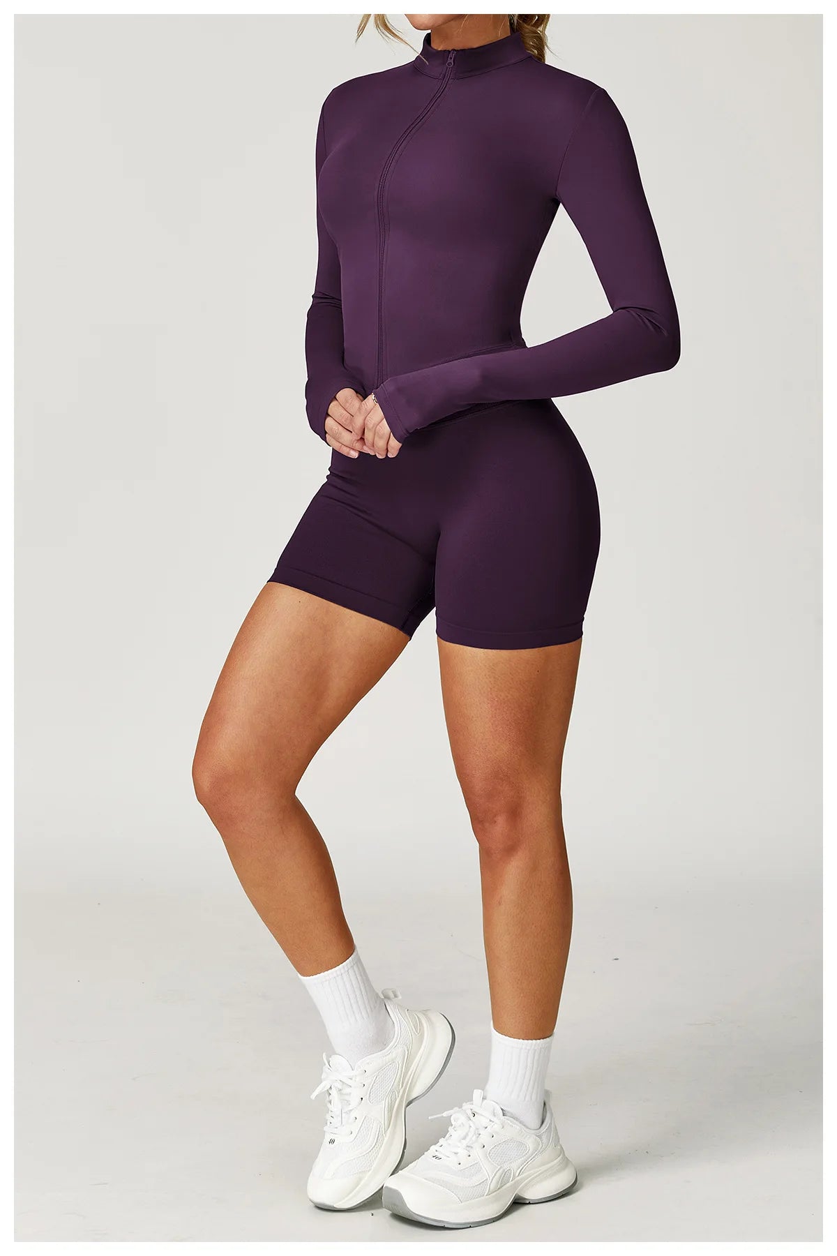 2PCS Yoga Suit Sports Set Women Gym Set Women Tracksuit Running Workout Long Sleeve Sports Shirt Yoga Clothing Seamless Leggings