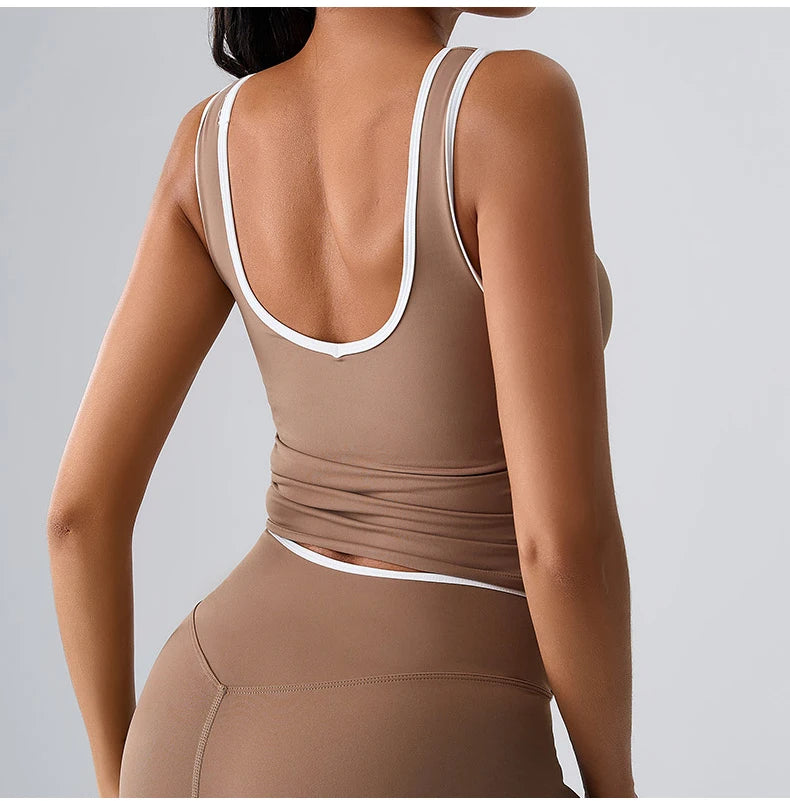 Workout Bra Fitness Yoga Bras Women Race Back Sports Bras Color Blocked Top Women Bra Sexy Breathable Underwear Women Gym Tops