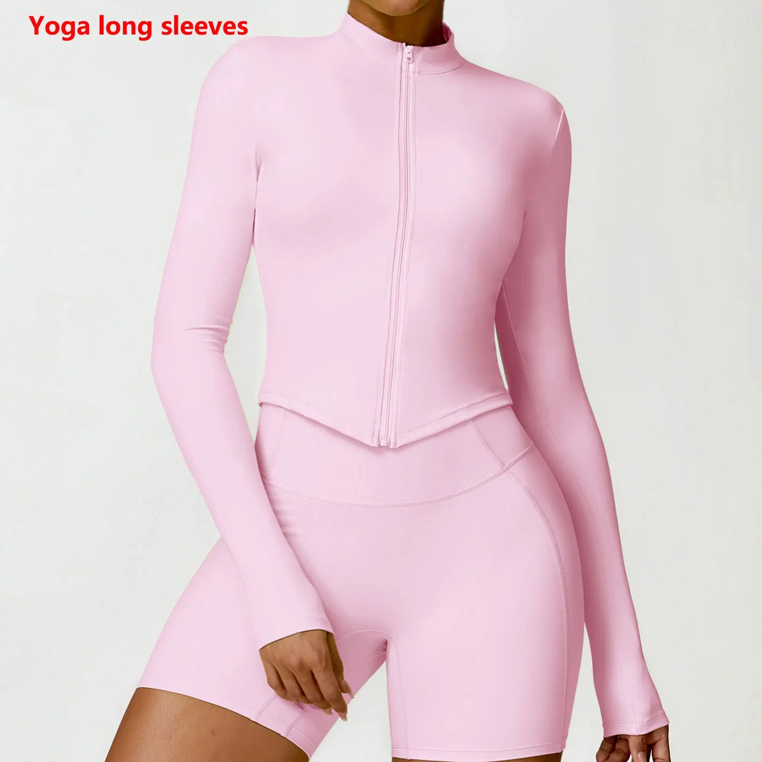 New Running Elasticity Yoga Jacket Zipper Slimming Top Coat Women's Sports Jacket Gym Workout Sports Long Sleeves Women Tights