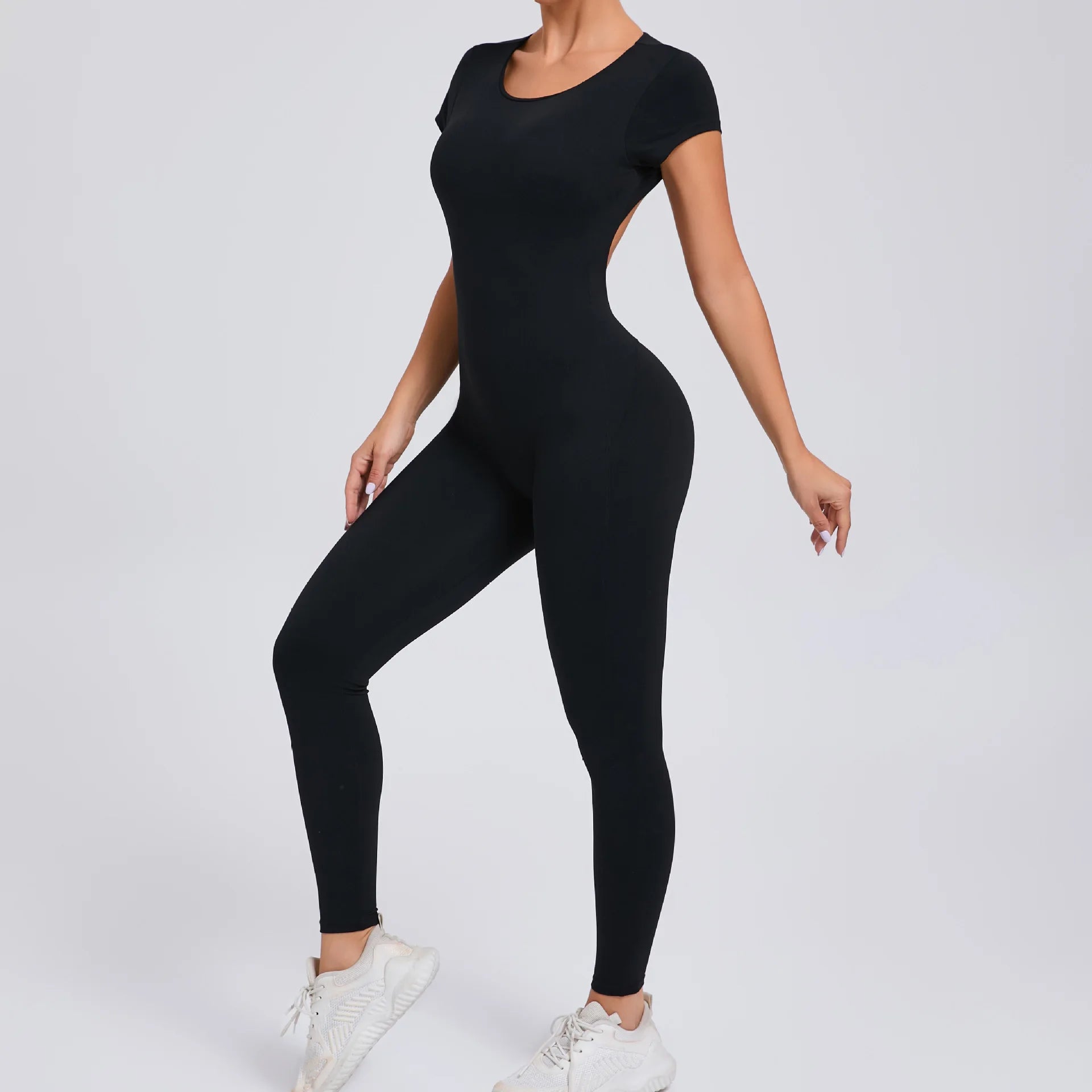 Yoga Suit Women's Jumpsuit One Piece Sports Suit Short Sleeve Gym Clothes Push Up Training Fitness Yoga Bodysuit Sportswear