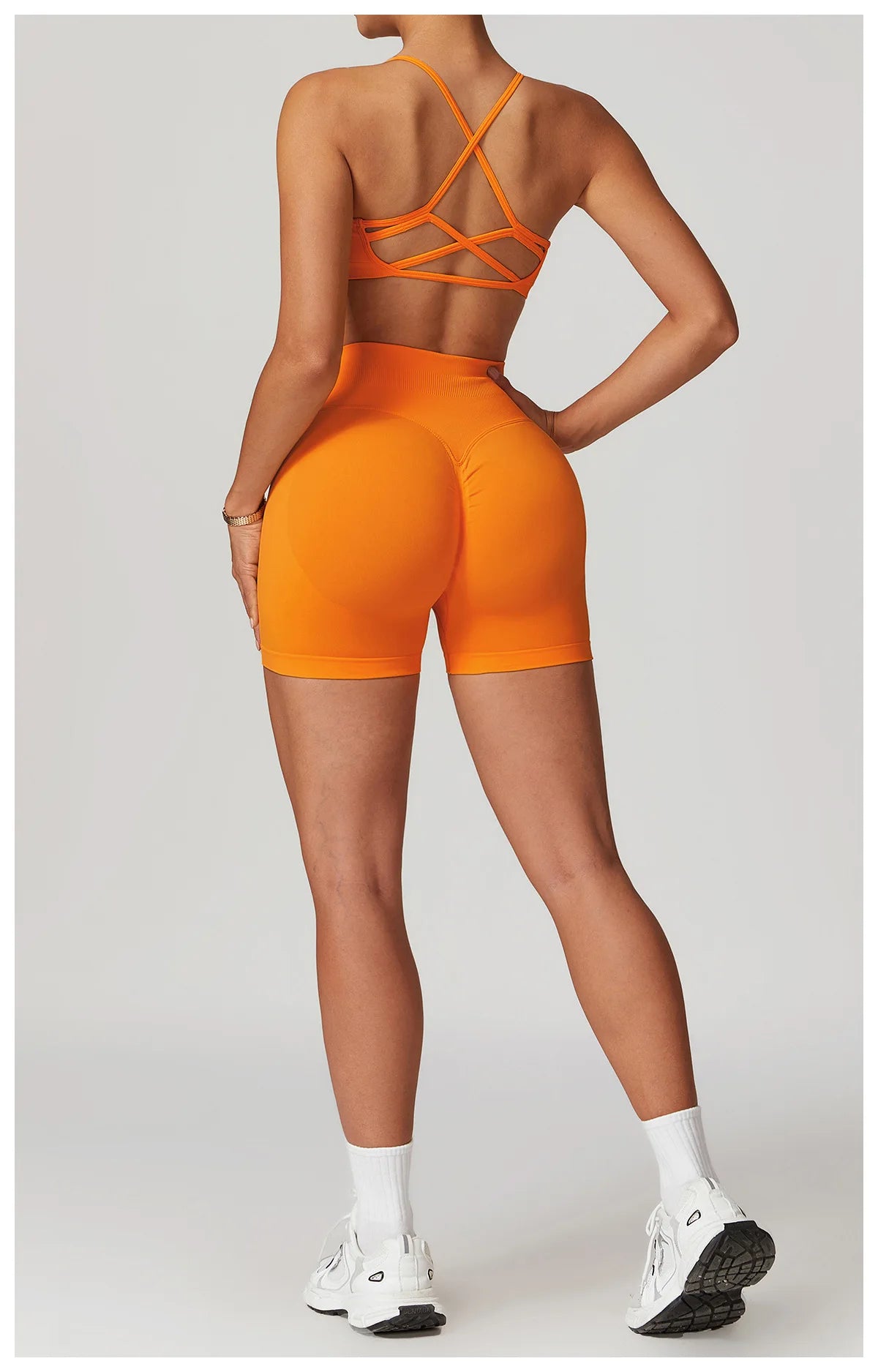 Ribbed Shorts for Women Yoga Shorts Push Up Booty Workout Gym Shorts Fitness High Waist Sports Short Seamless Women Clothing