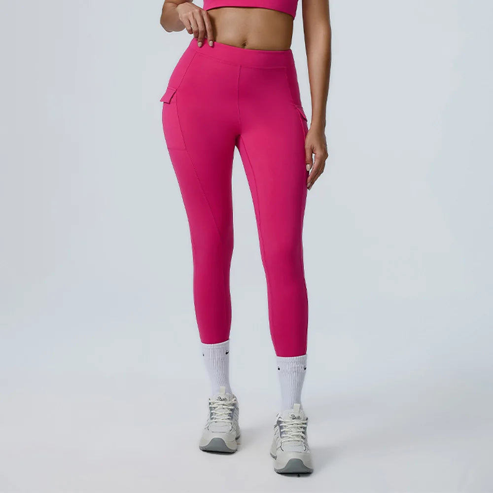 Women Yoga Pants High Waist Leggings Sport Gym Fitness Leggings Women Pocket Female Push Up Legging Tummy Control Running Tights